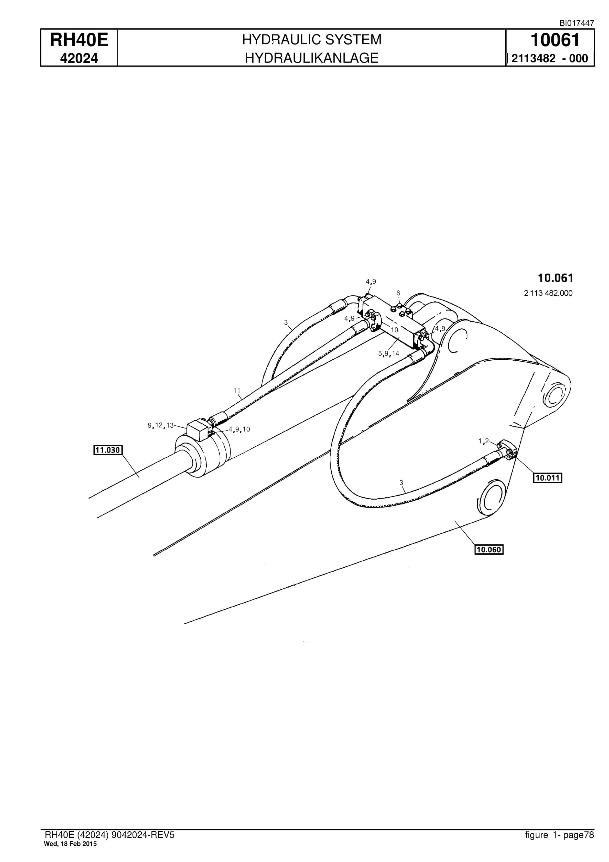 Caterpillar 6015 Hydraulic Shovel Spare Parts Manual BI017447-3