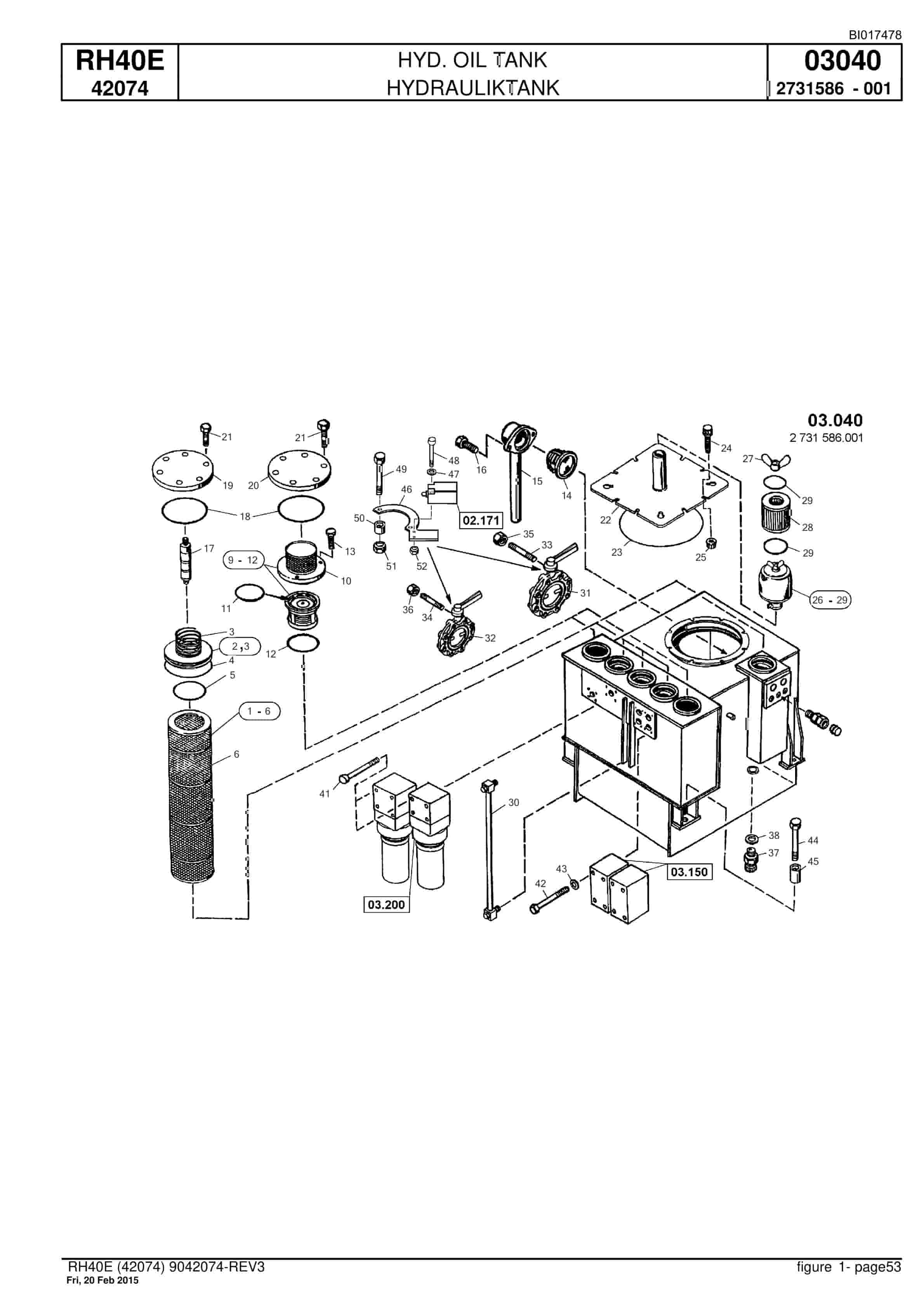 Caterpillar 6015 Hydraulic Shovel Spare Parts Manual BI017478-2