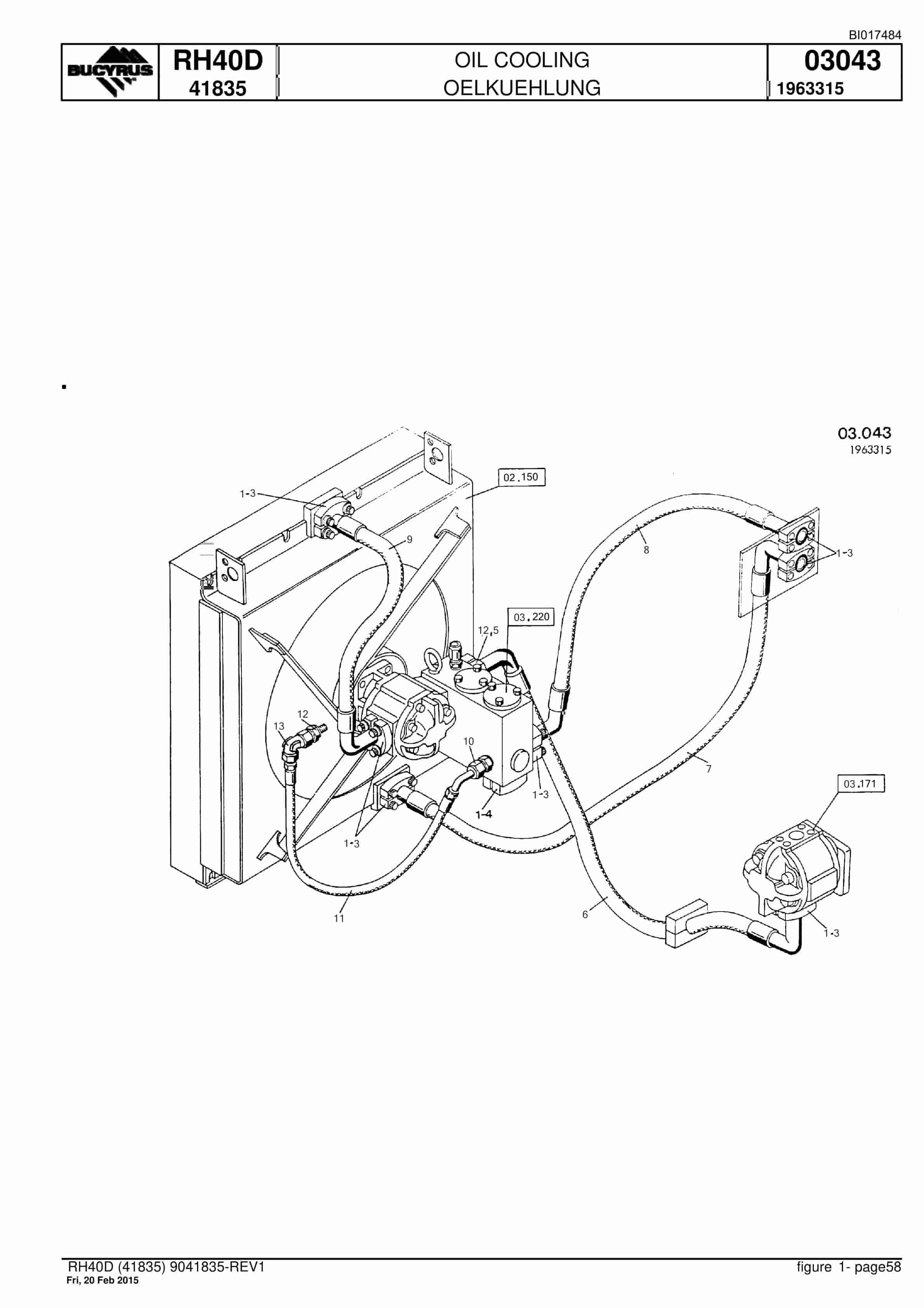 Caterpillar 6015 Hydraulic Shovel Spare Parts Manual BI017484-2