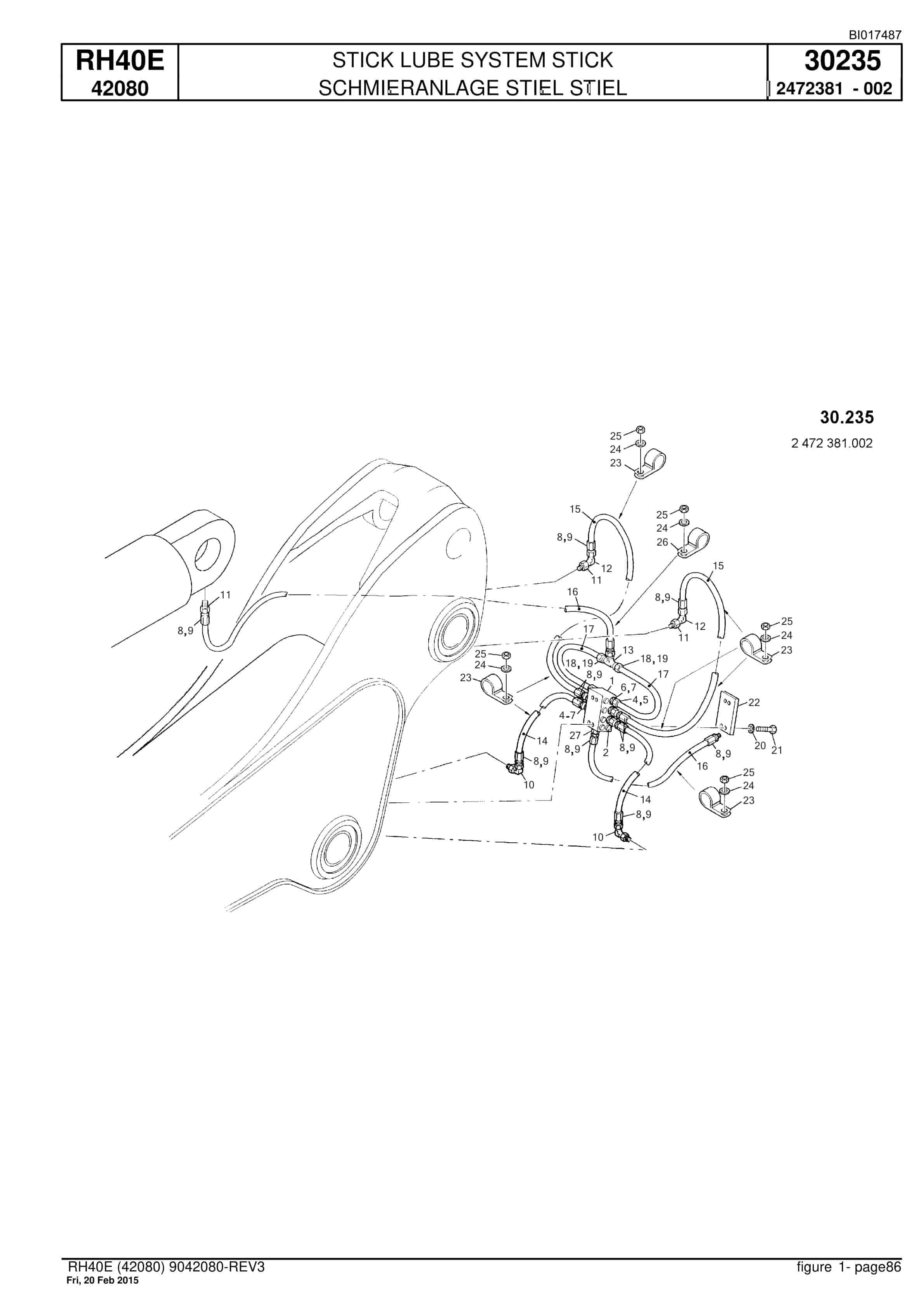 Caterpillar 6015 Hydraulic Shovel Spare Parts Manual BI017487-4