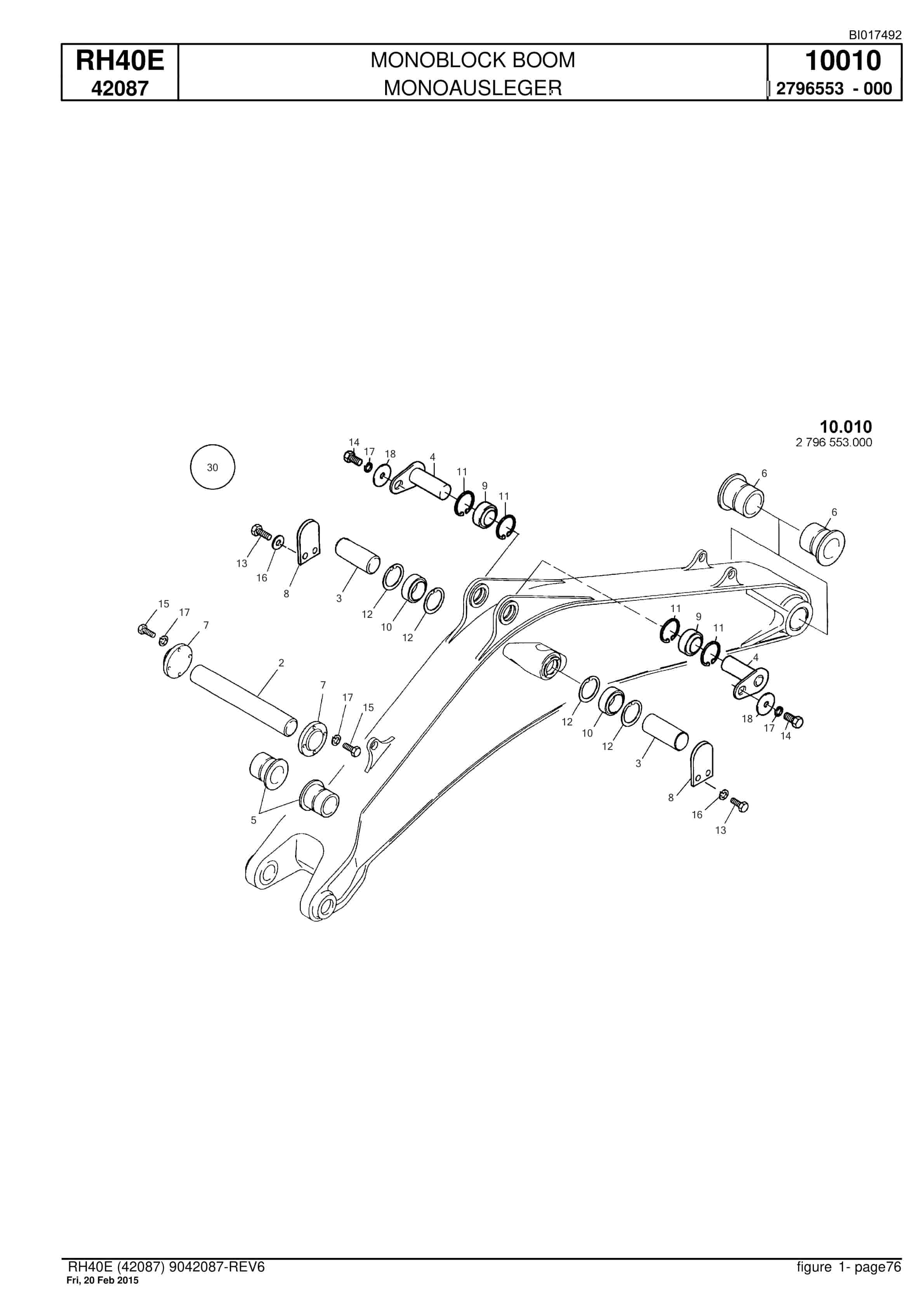 Caterpillar 6015 Hydraulic Shovel Spare Parts Manual BI017492-3