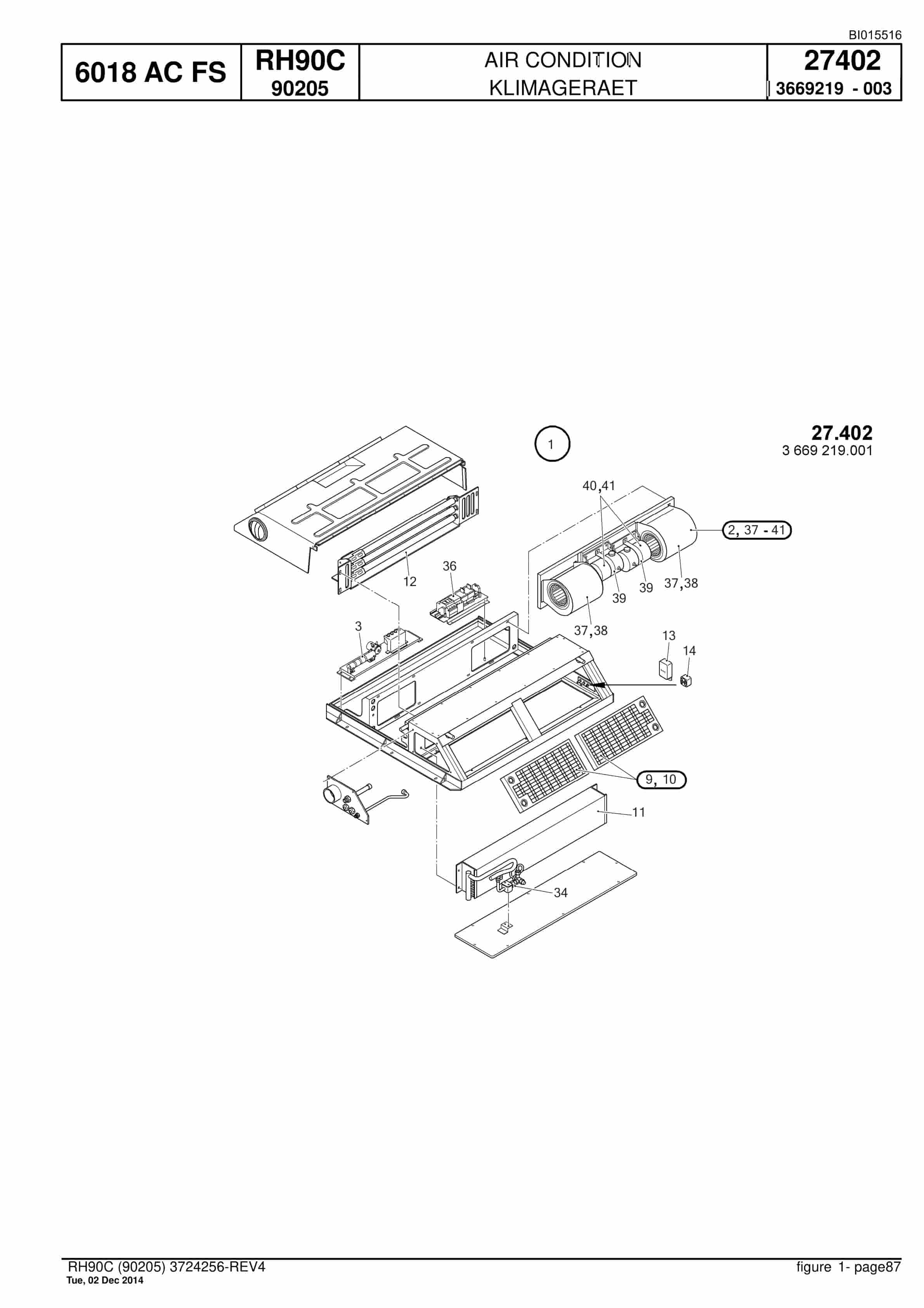 Caterpillar 6018 AC FS Hydraulic Shovel Spare Parts Manual BI015516-2