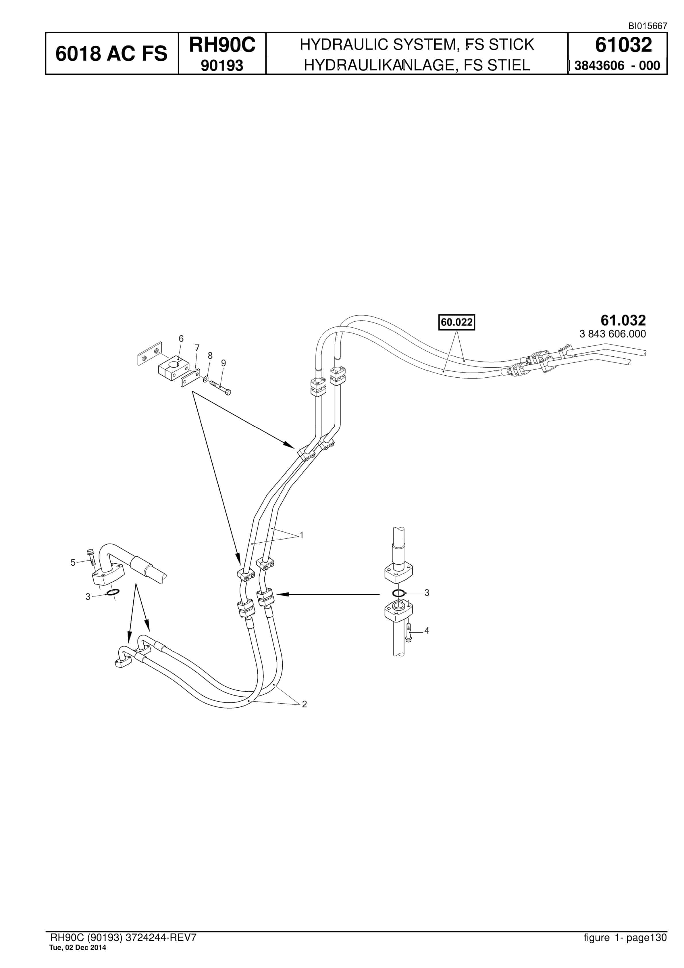 Caterpillar 6018 AC FS Hydraulic Shovel Spare Parts Manual BI015667-4