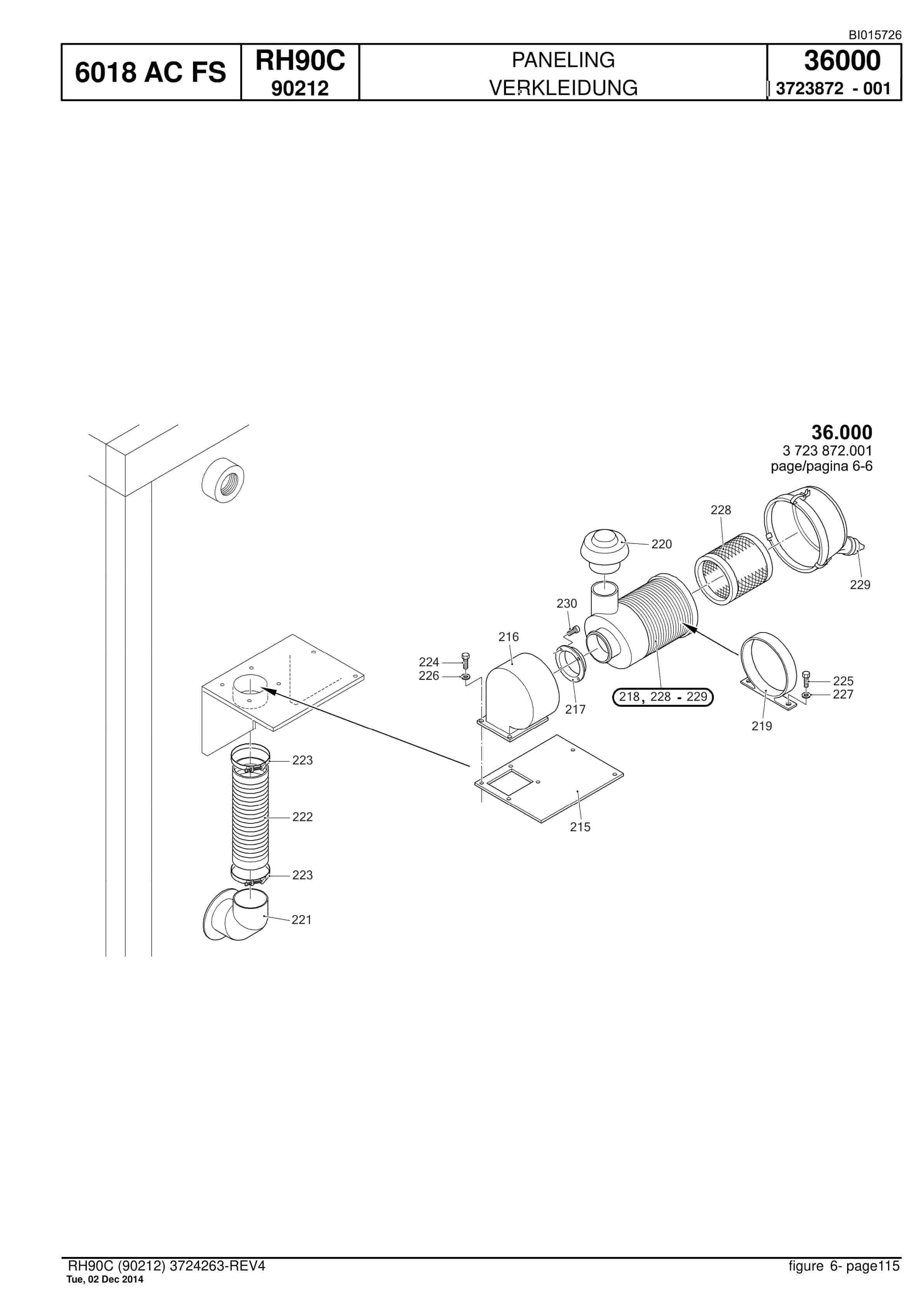Caterpillar 6018 AC FS Hydraulic Shovel Spare Parts Manual BI015726-3