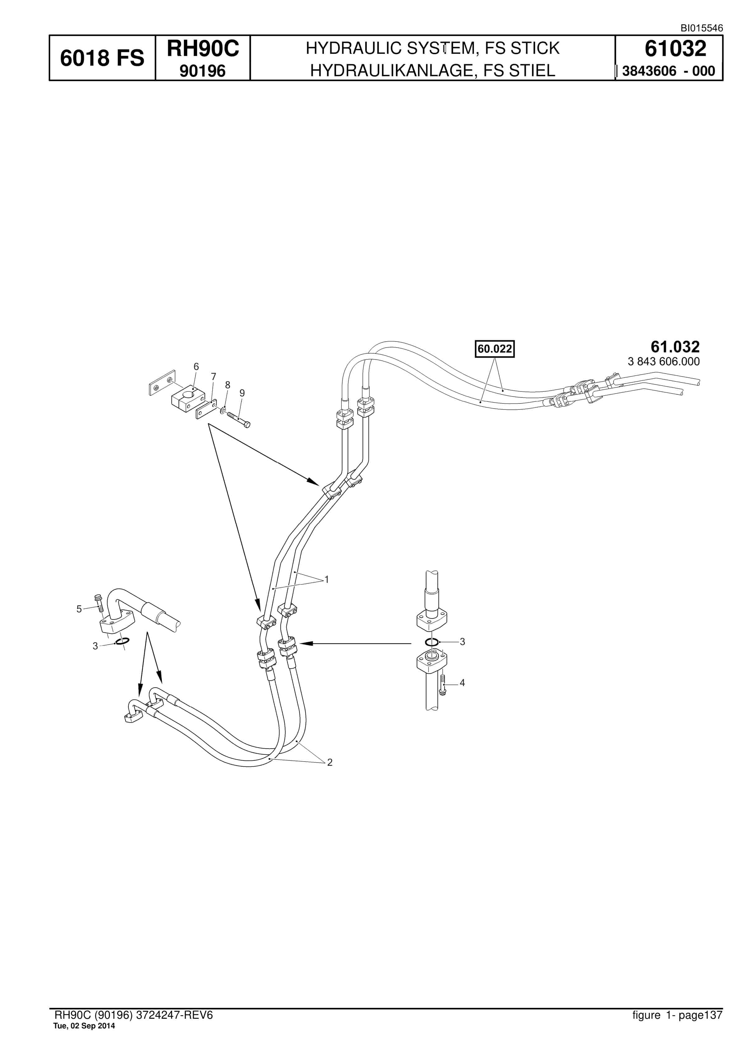 Caterpillar 6018 FS Hydraulic Shovel Spare Parts Manual BI015546-4