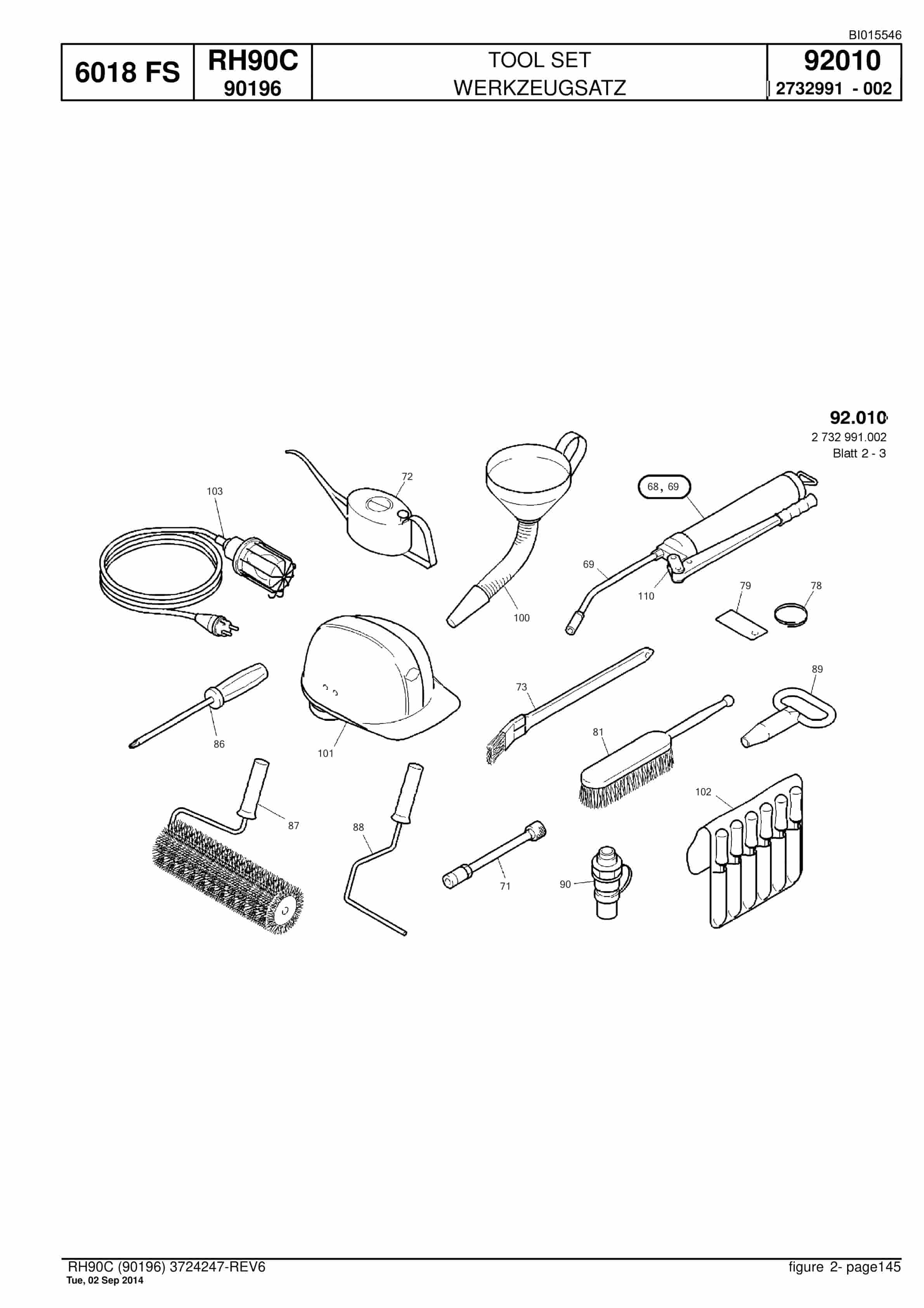 Caterpillar 6018 FS Hydraulic Shovel Spare Parts Manual BI015546-5