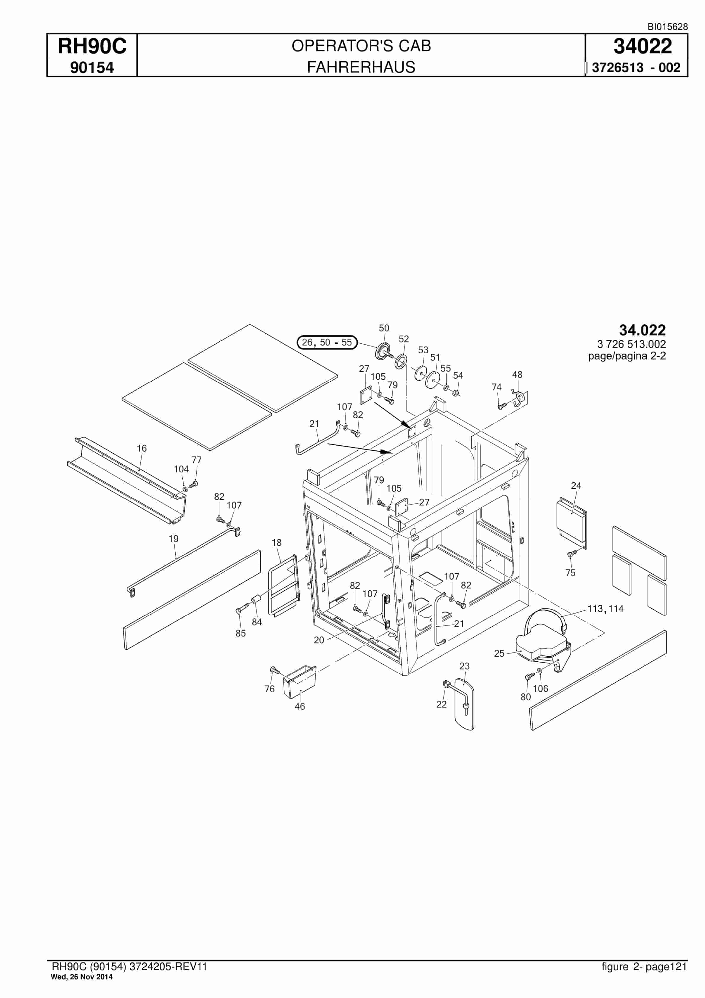 Caterpillar 6018 FS Hydraulic Shovel Spare Parts Manual BI015628-3