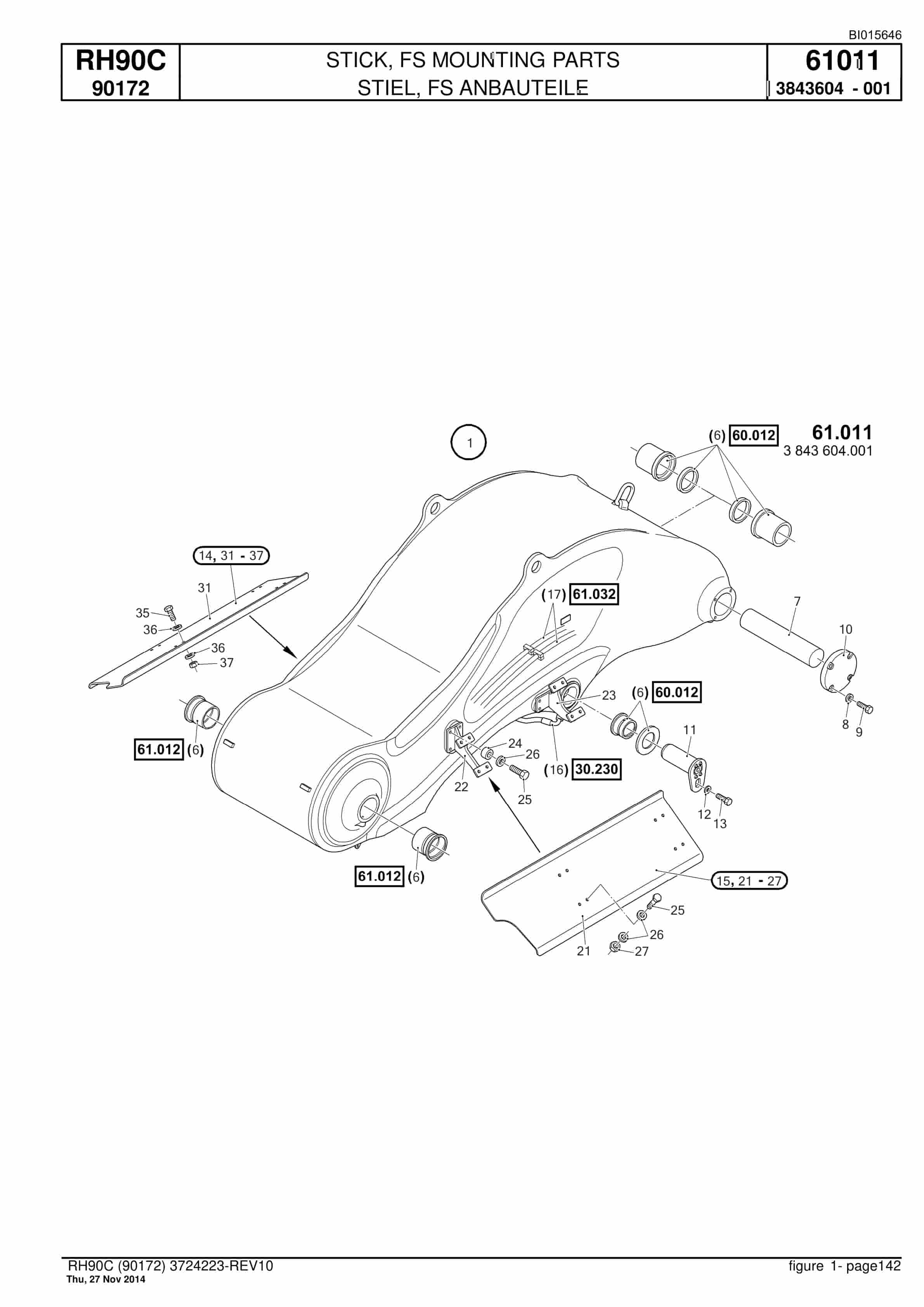 Caterpillar 6018 FS Hydraulic Shovel Spare Parts Manual BI015646-4