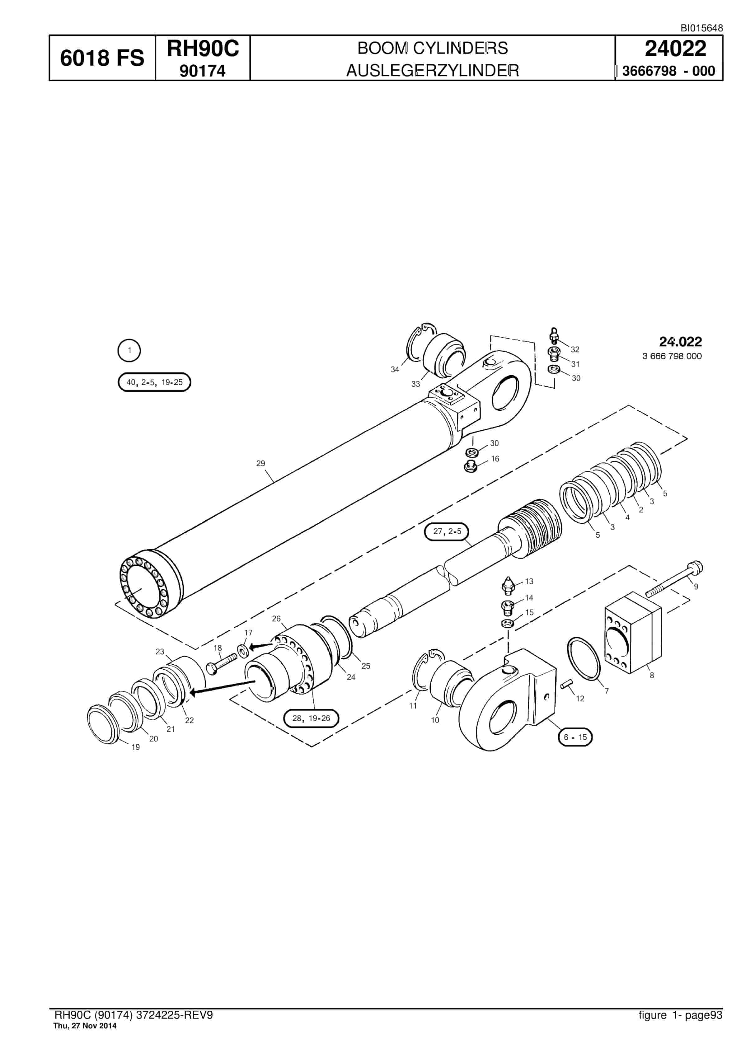 Caterpillar 6018 FS Hydraulic Shovel Spare Parts Manual BI015648-2