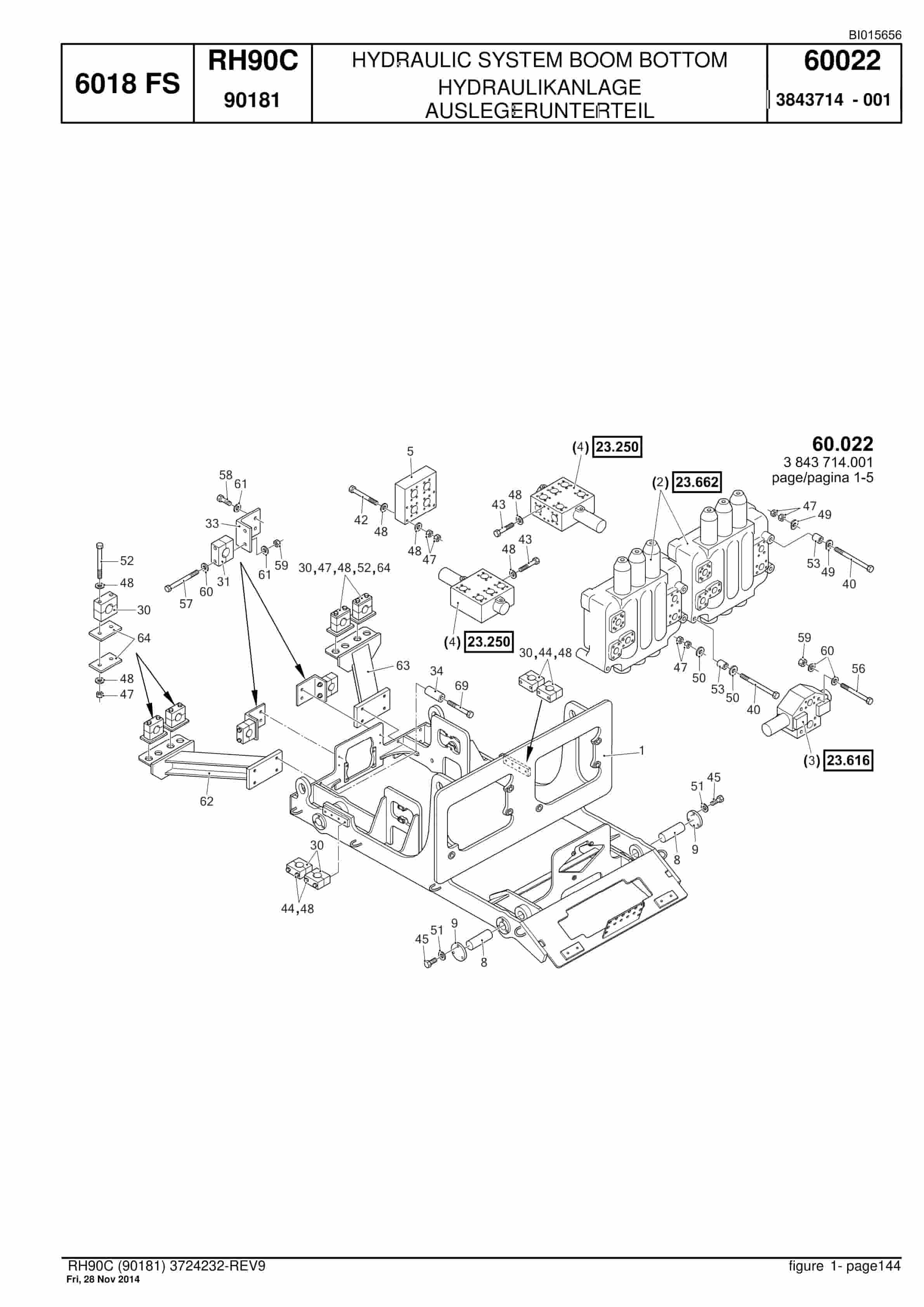 Caterpillar 6018 FS Hydraulic Shovel Spare Parts Manual BI015655-4