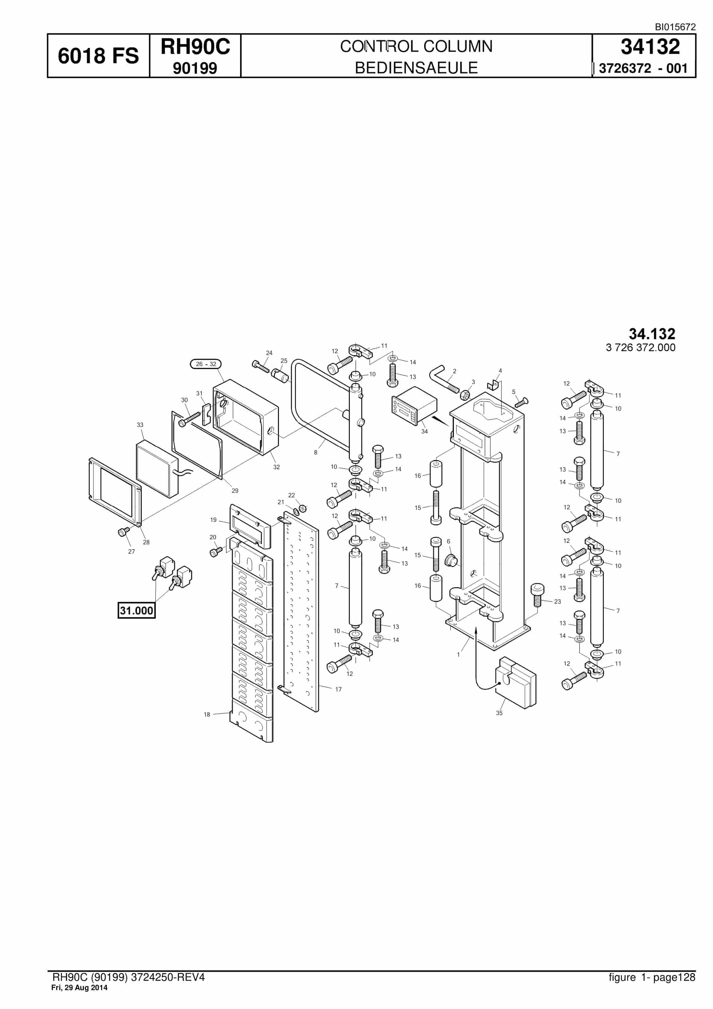 Caterpillar 6018 FS Hydraulic Shovel Spare Parts Manual BI015672-3