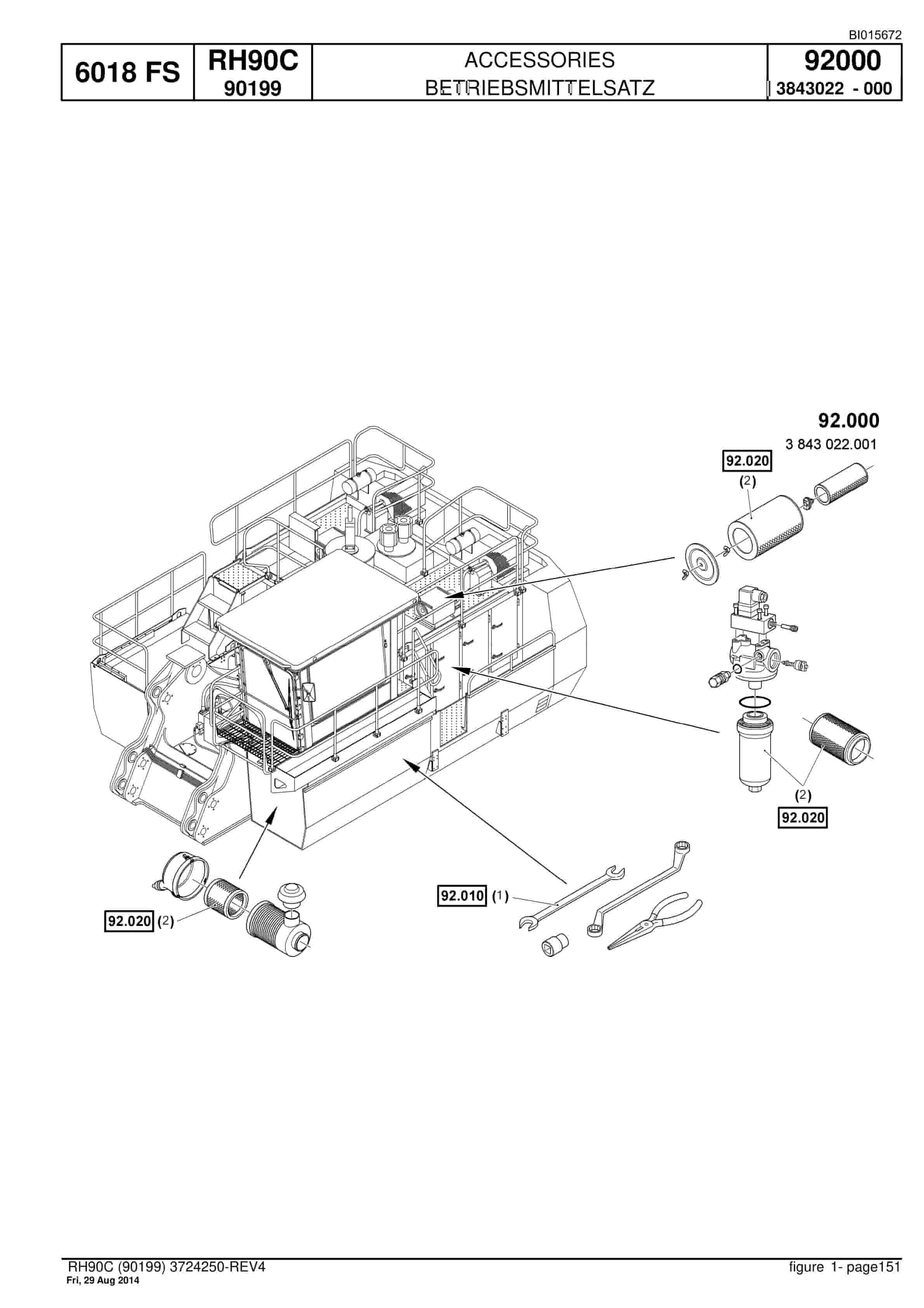 Caterpillar 6018 FS Hydraulic Shovel Spare Parts Manual BI015672-5