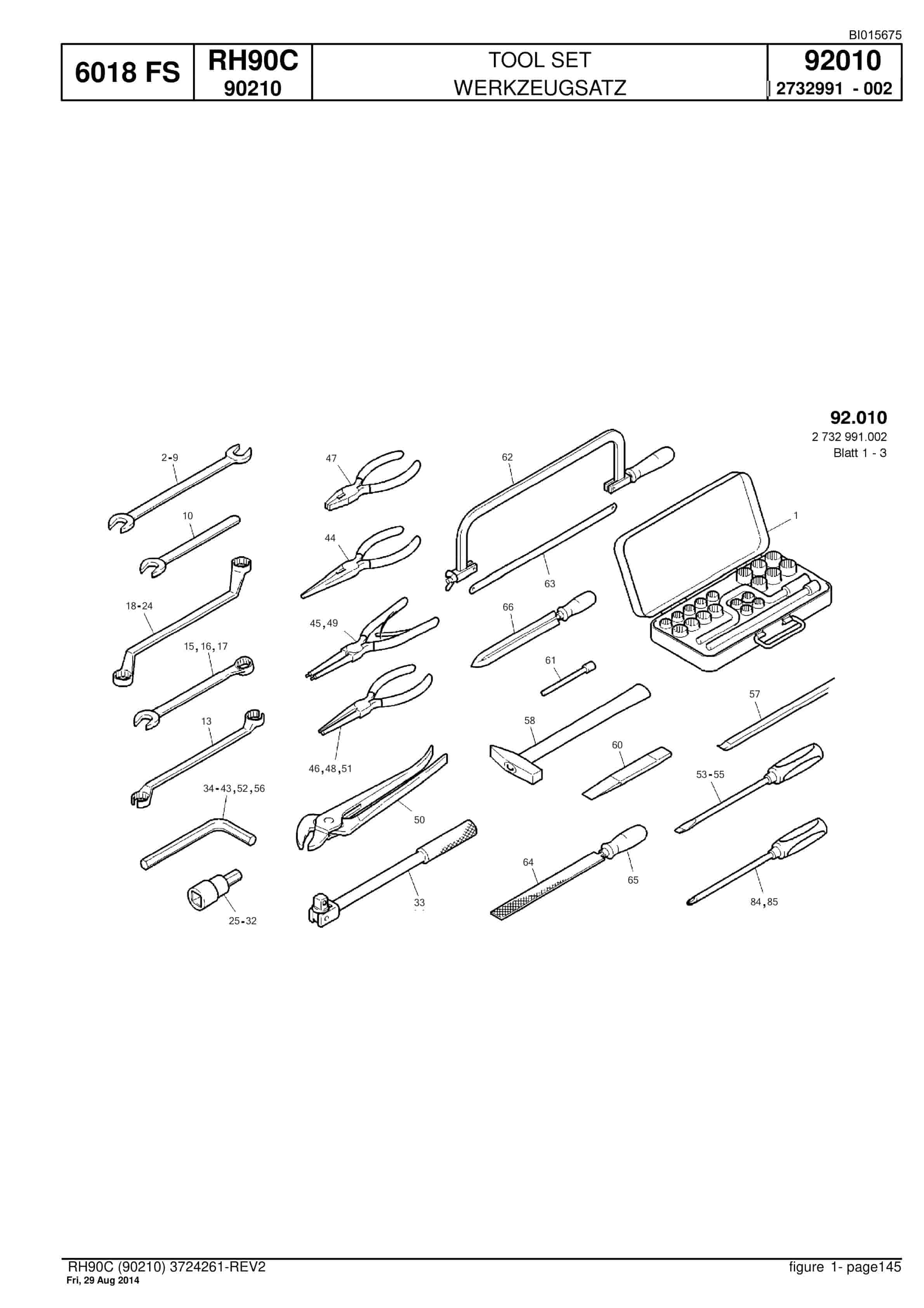 Caterpillar 6018 FS Hydraulic Shovel Spare Parts Manual BI015675-5