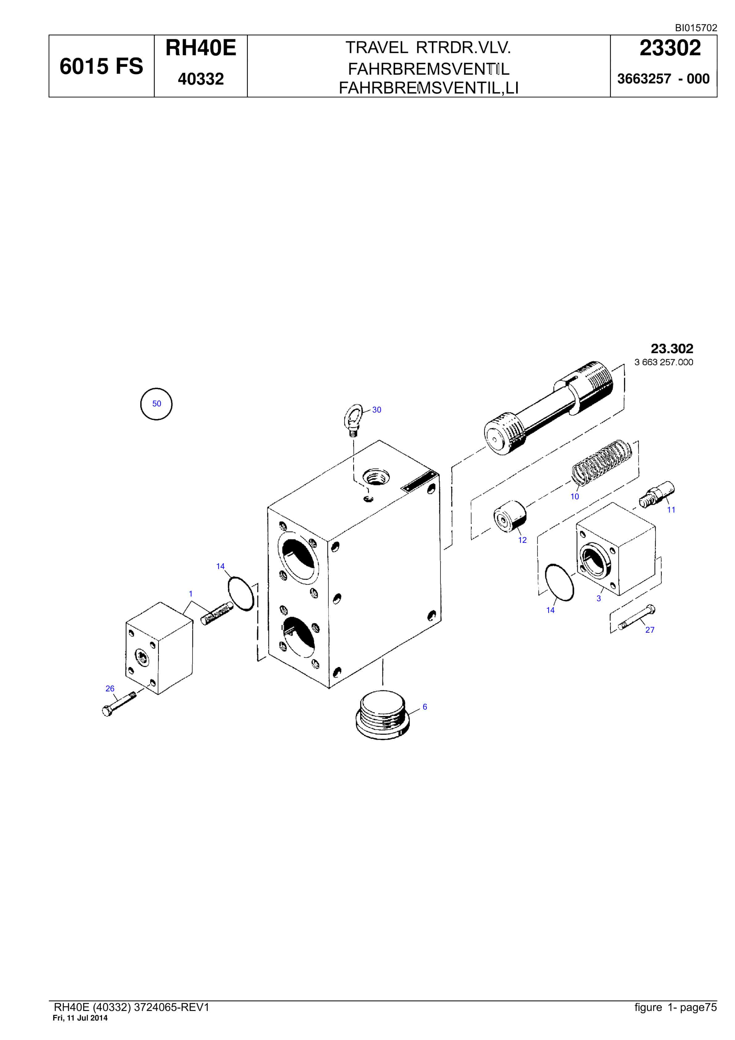 Caterpillar 6018 FS Hydraulic Shovel Spare Parts Manual BI015702-2