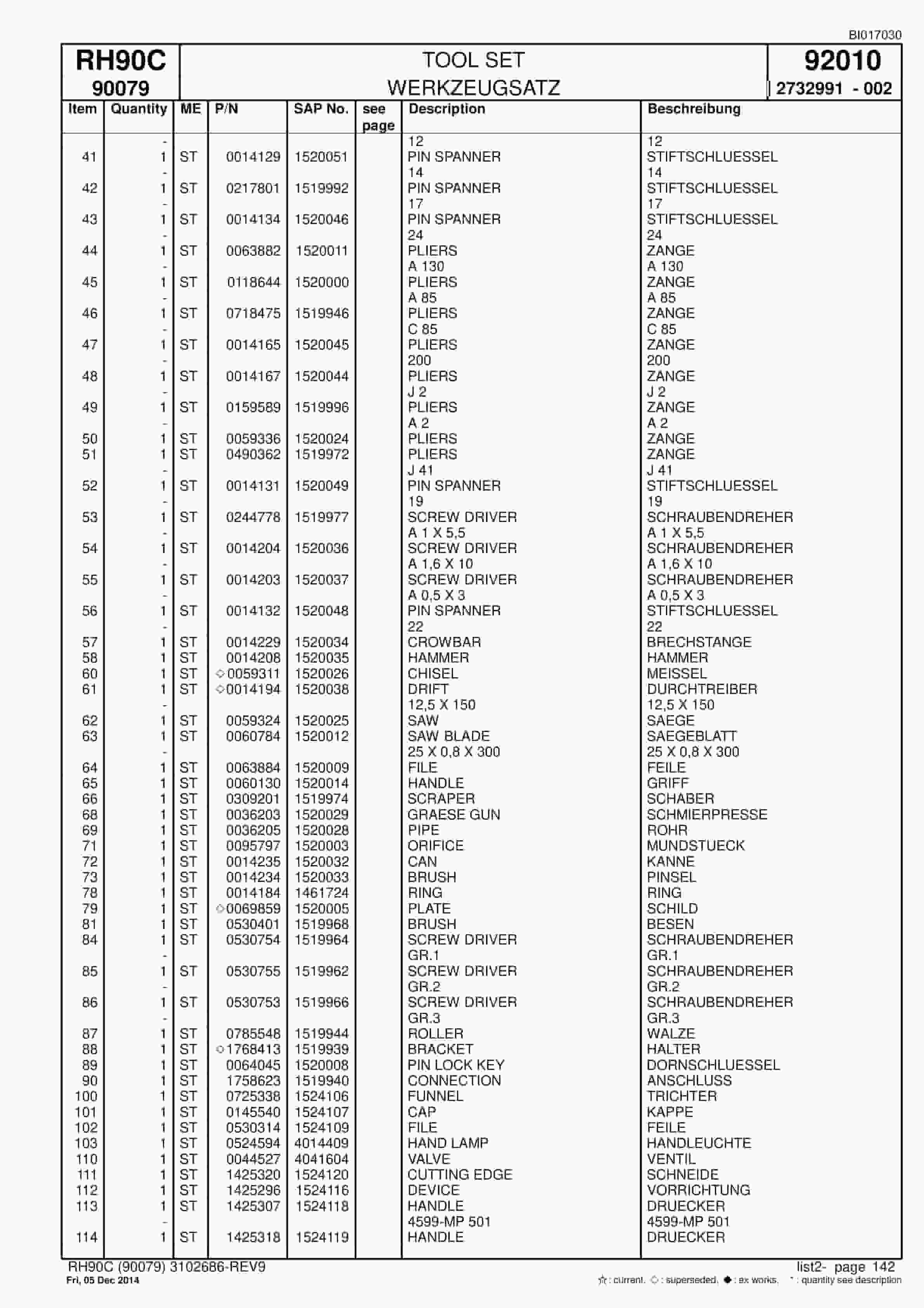 Caterpillar 6018 FS Hydraulic Shovel Spare Parts Manual BI017030-5