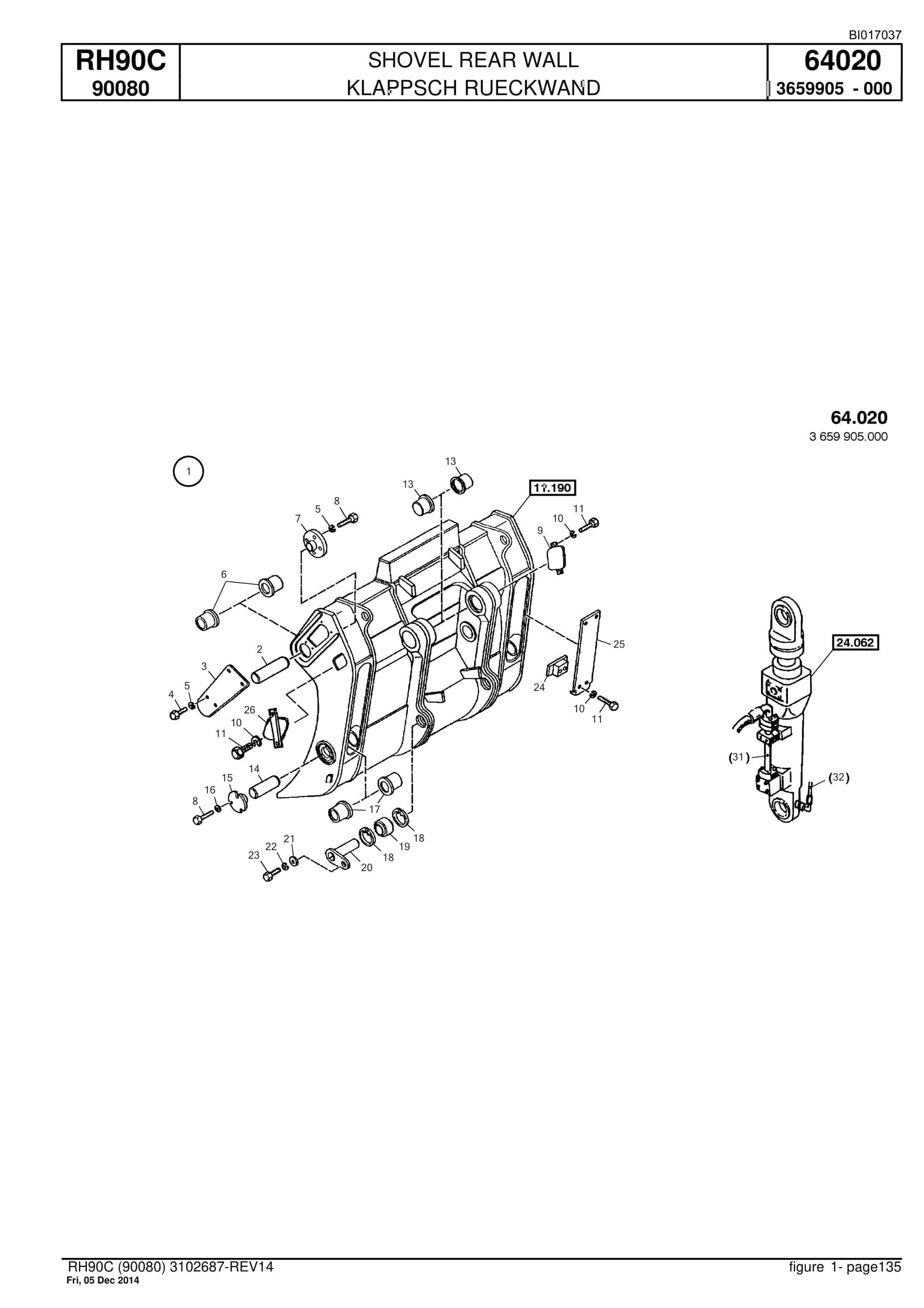 Caterpillar 6018 FS Hydraulic Shovel Spare Parts Manual BI017037-4