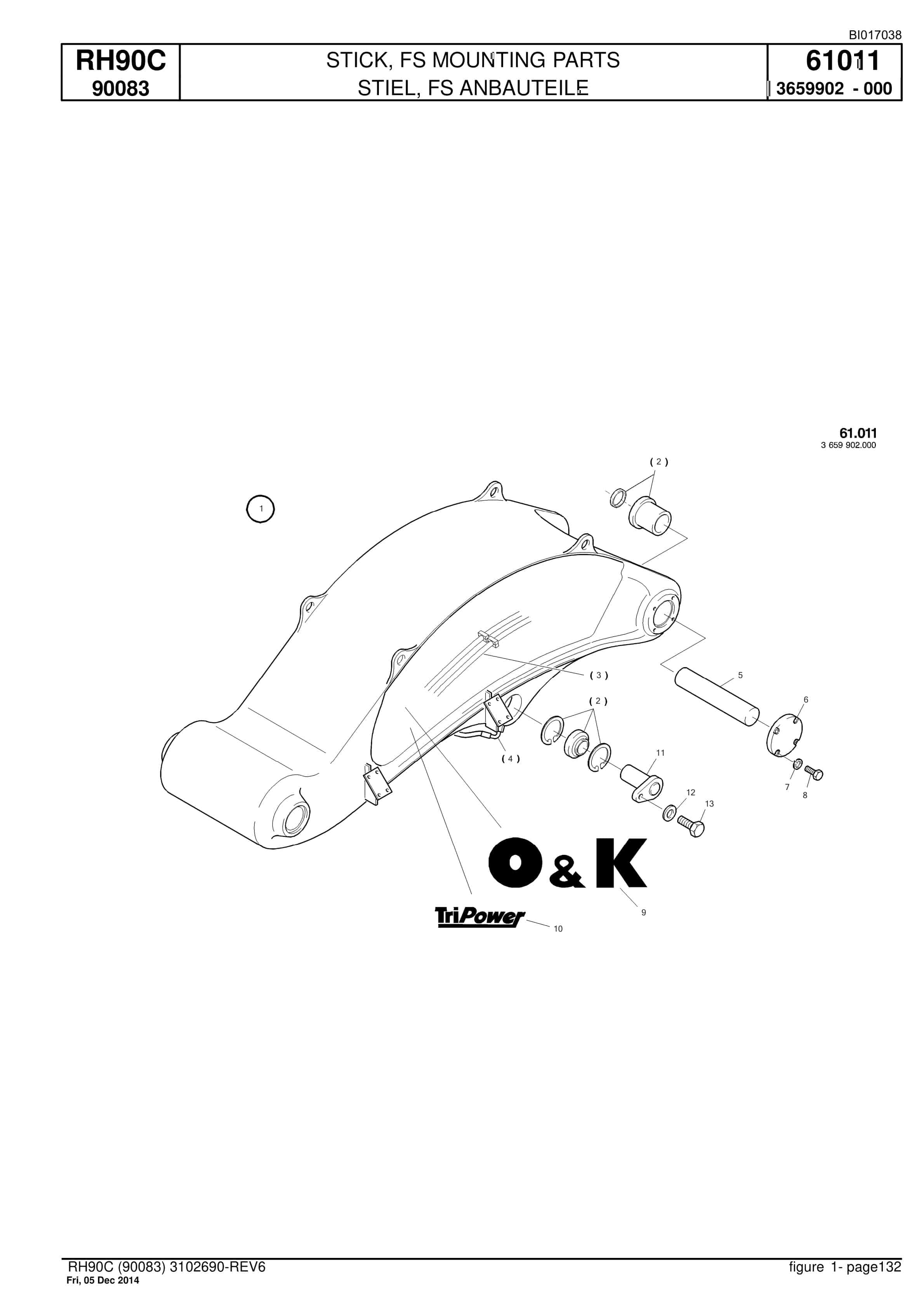 Caterpillar 6018 FS Hydraulic Shovel Spare Parts Manual BI017038-4