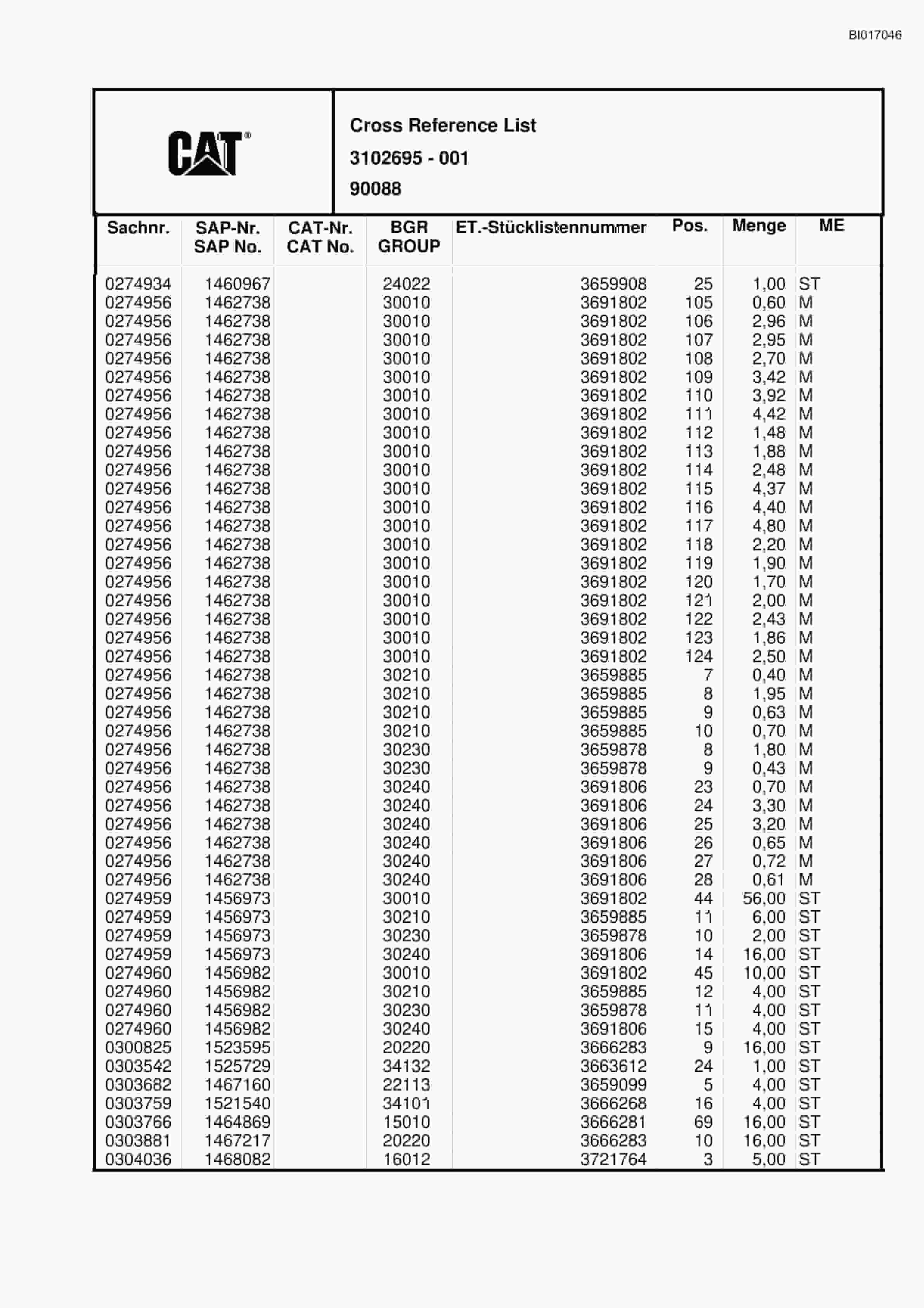 Caterpillar 6018 FS Hydraulic Shovel Spare Parts Manual BI017046-5
