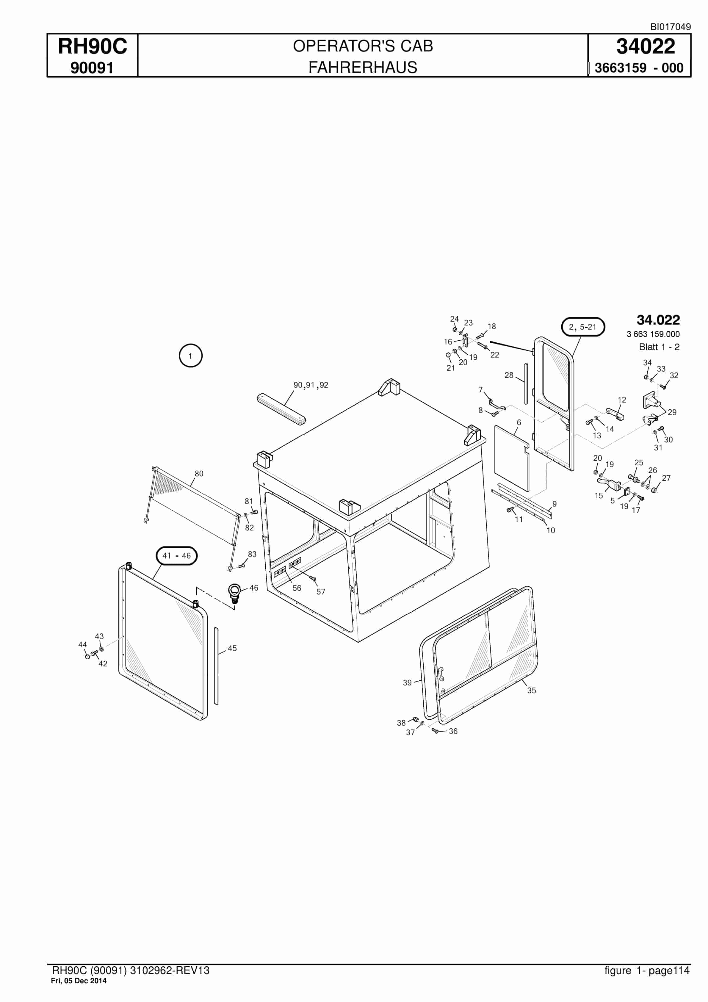 Caterpillar 6018 FS Hydraulic Shovel Spare Parts Manual BI017049-3