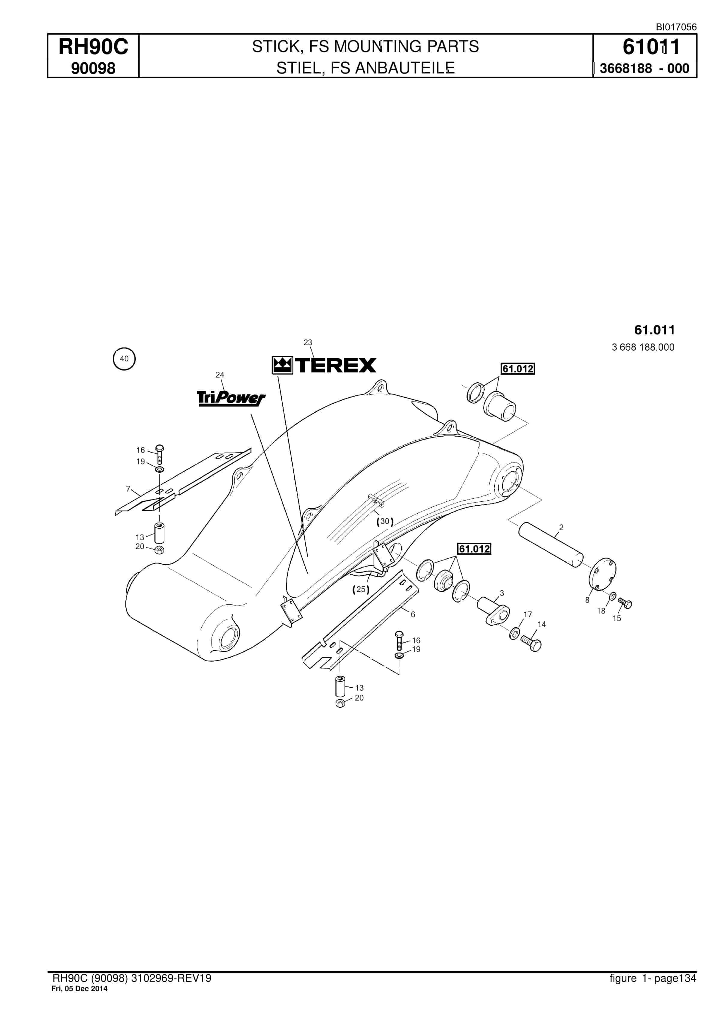 Caterpillar 6018 FS Hydraulic Shovel Spare Parts Manual BI017056-4