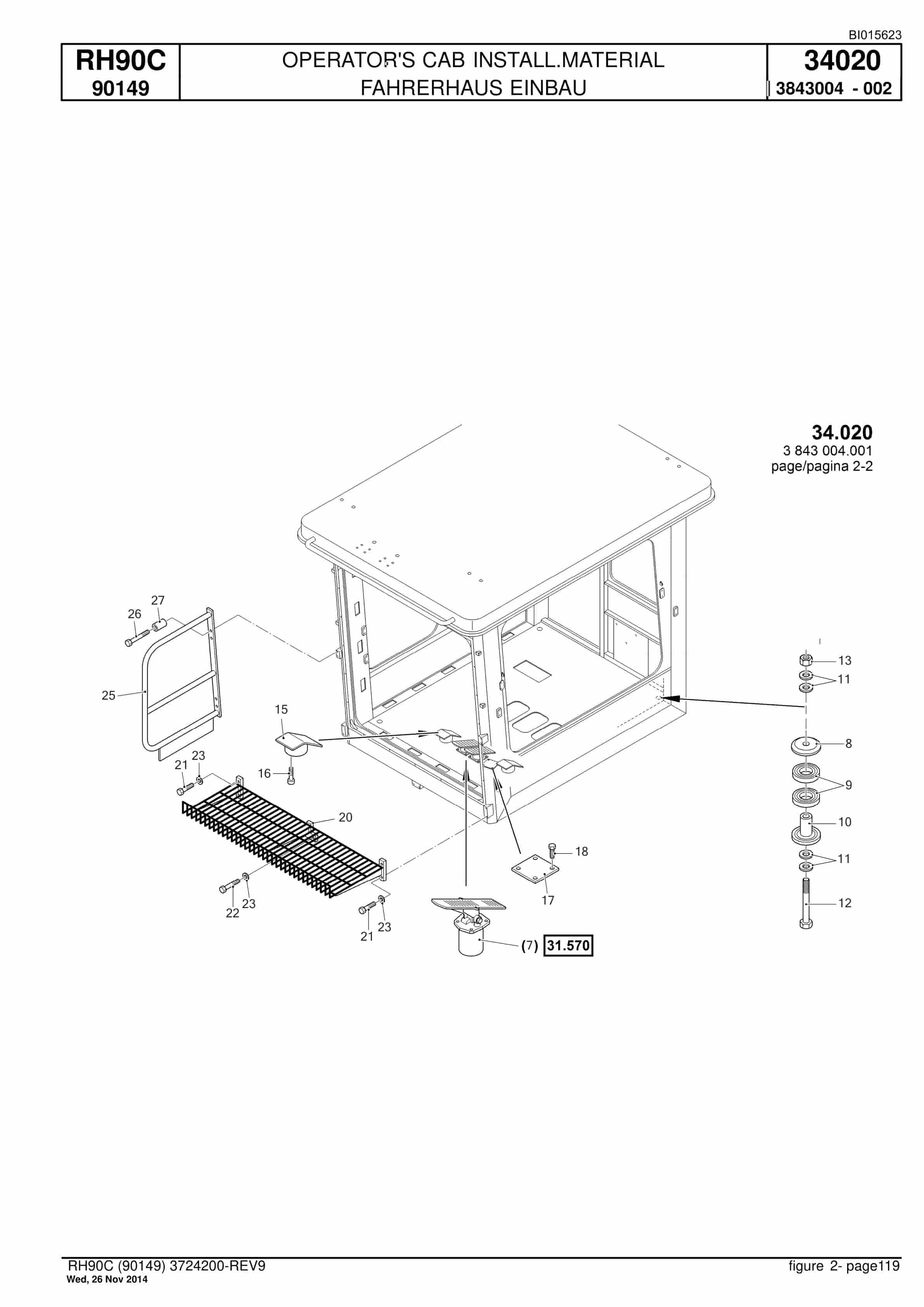 Caterpillar 6018 Hydraulic Shovel Spare Parts Manual BI015623-3