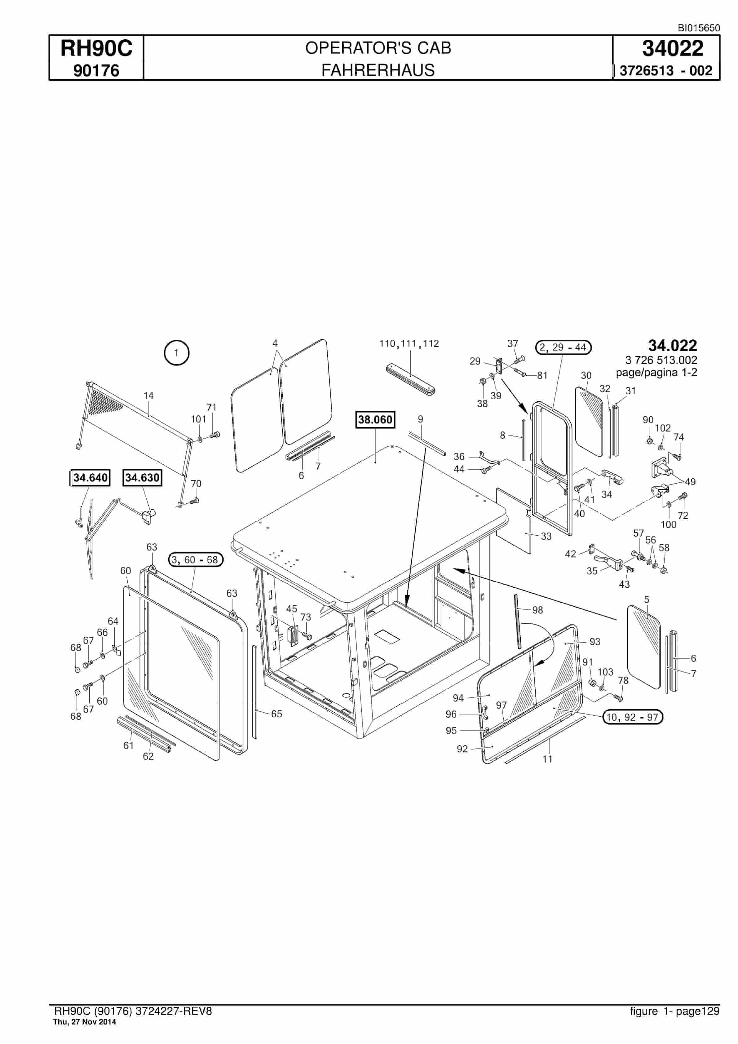 Caterpillar 6018 Hydraulic Shovel Spare Parts Manual BI015650-3