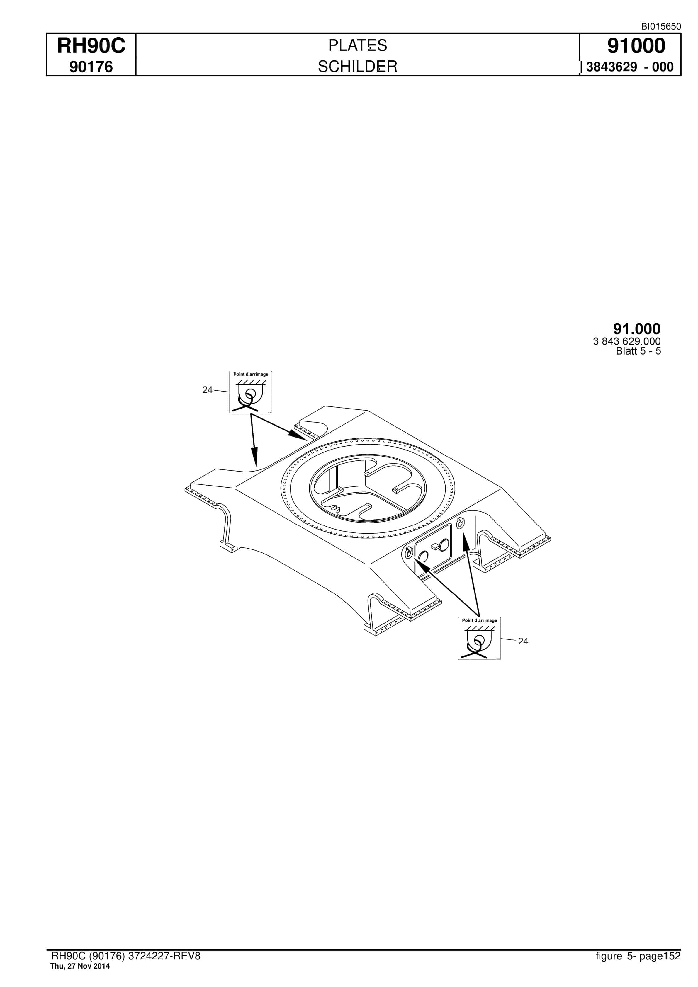 Caterpillar 6018 Hydraulic Shovel Spare Parts Manual BI015650-5