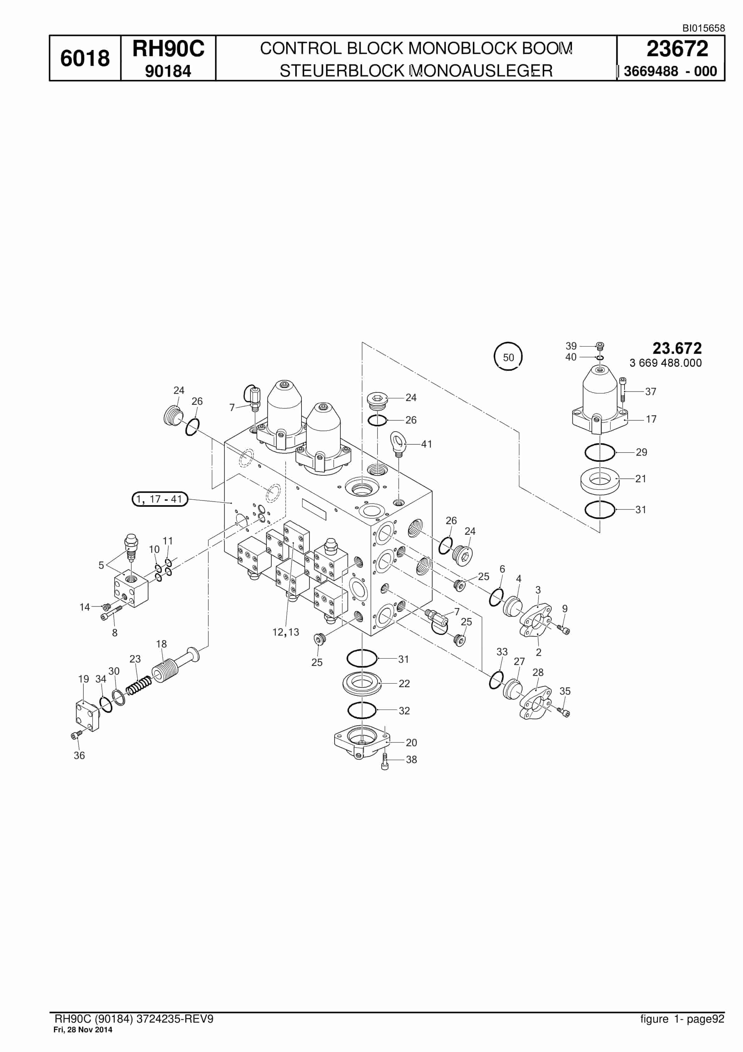 Caterpillar 6018 Hydraulic Shovel Spare Parts Manual BI015658-2