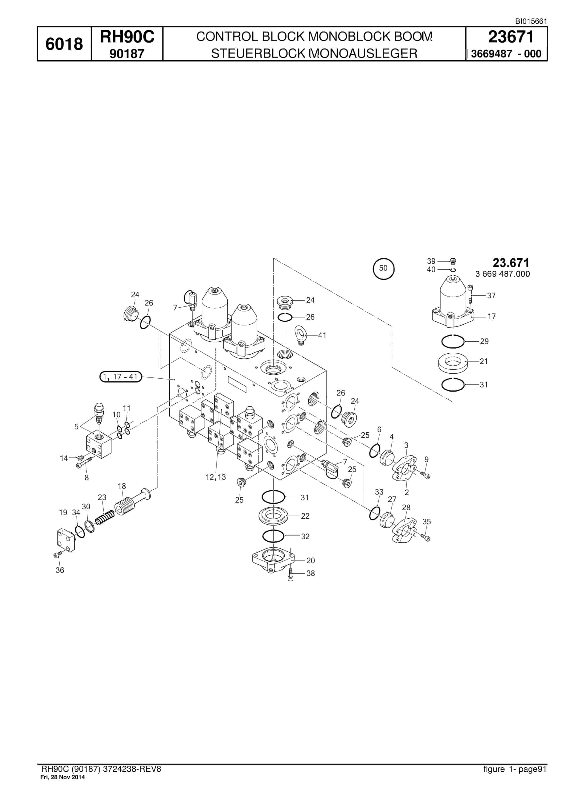 Caterpillar 6018 Hydraulic Shovel Spare Parts Manual BI015661-2