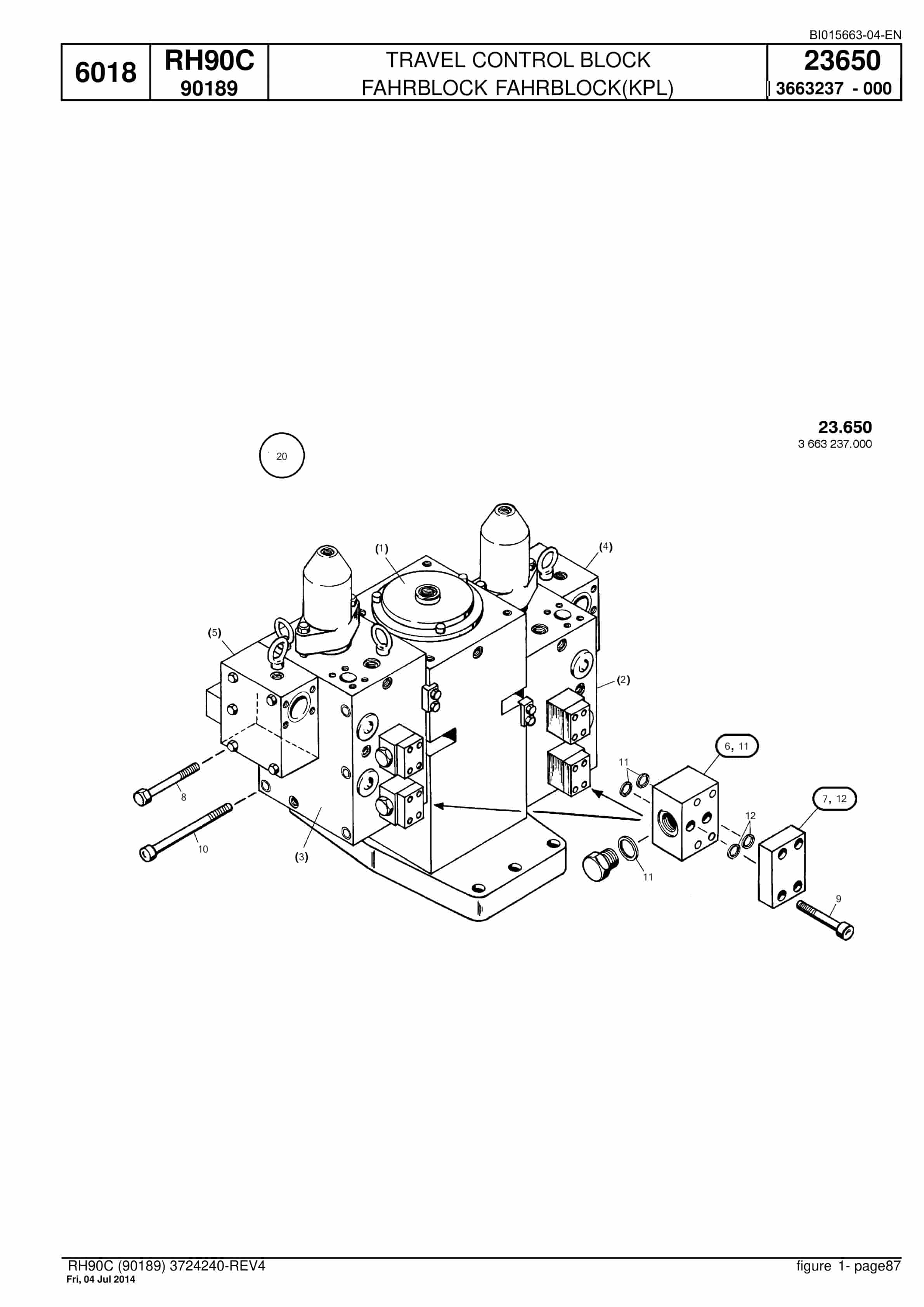 Caterpillar 6018 Hydraulic Shovel Spare Parts Manual BI015663-04-EN-2