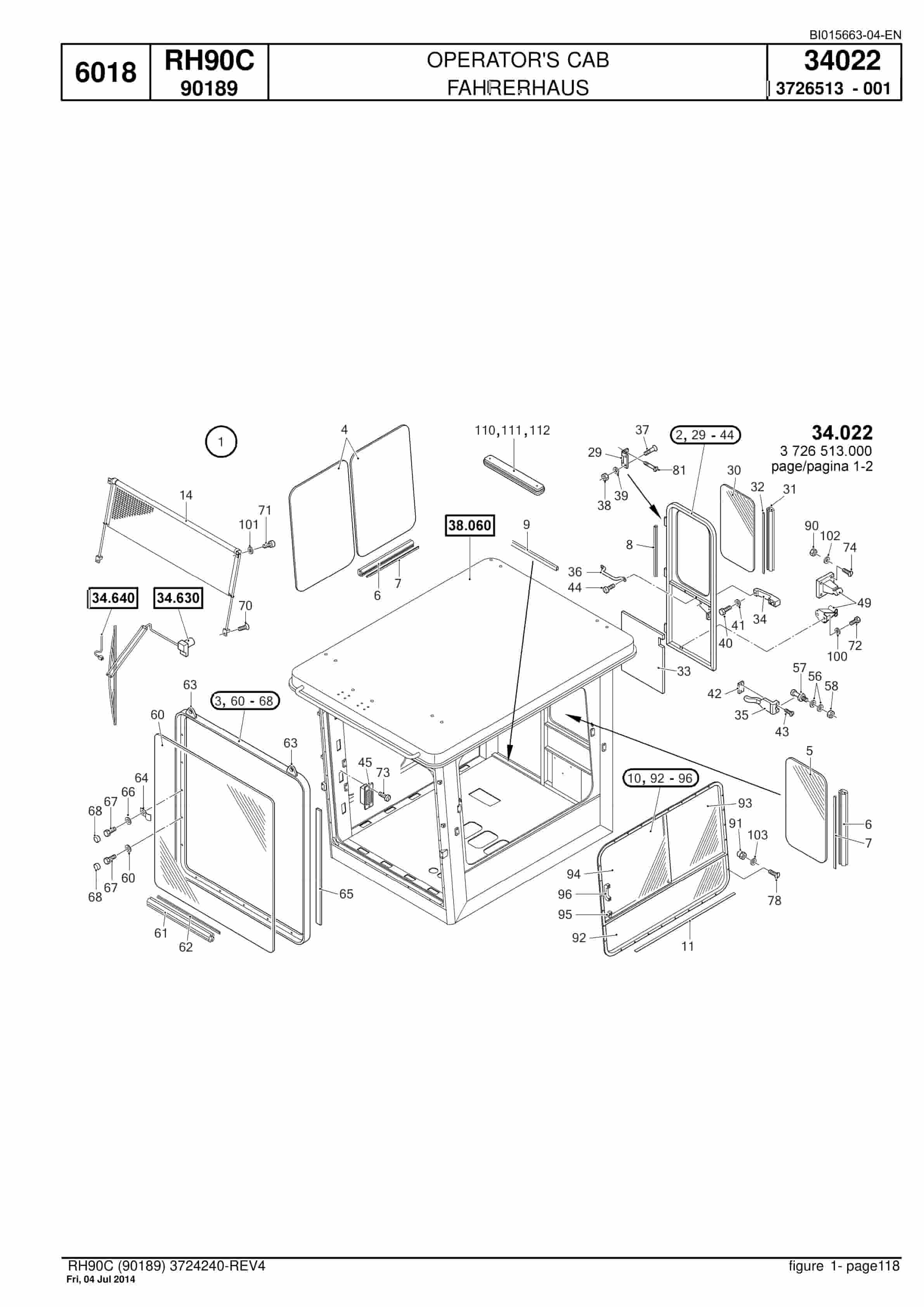 Caterpillar 6018 Hydraulic Shovel Spare Parts Manual BI015663-04-EN-3