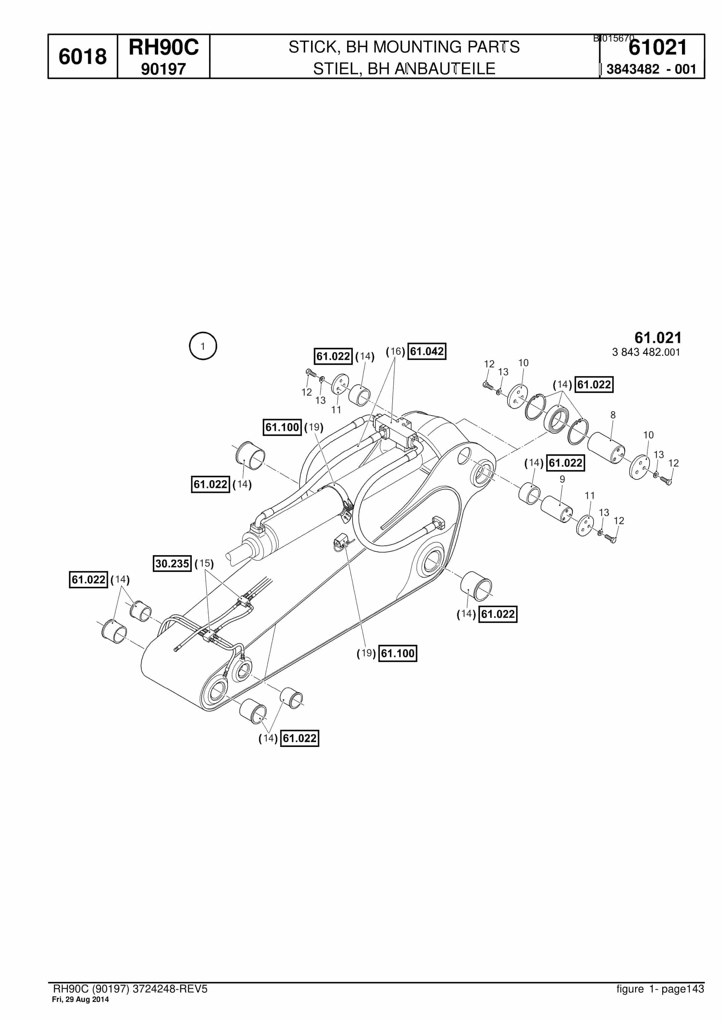 Caterpillar 6018 Hydraulic Shovel Spare Parts Manual BI015670-4
