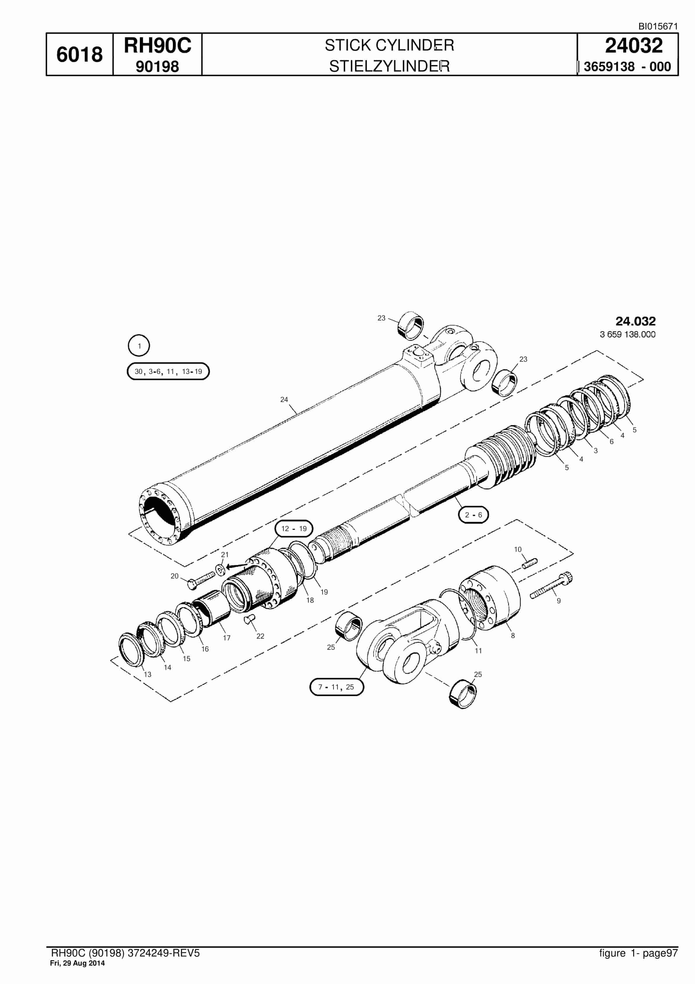 Caterpillar 6018 Hydraulic Shovel Spare Parts Manual BI015671-2