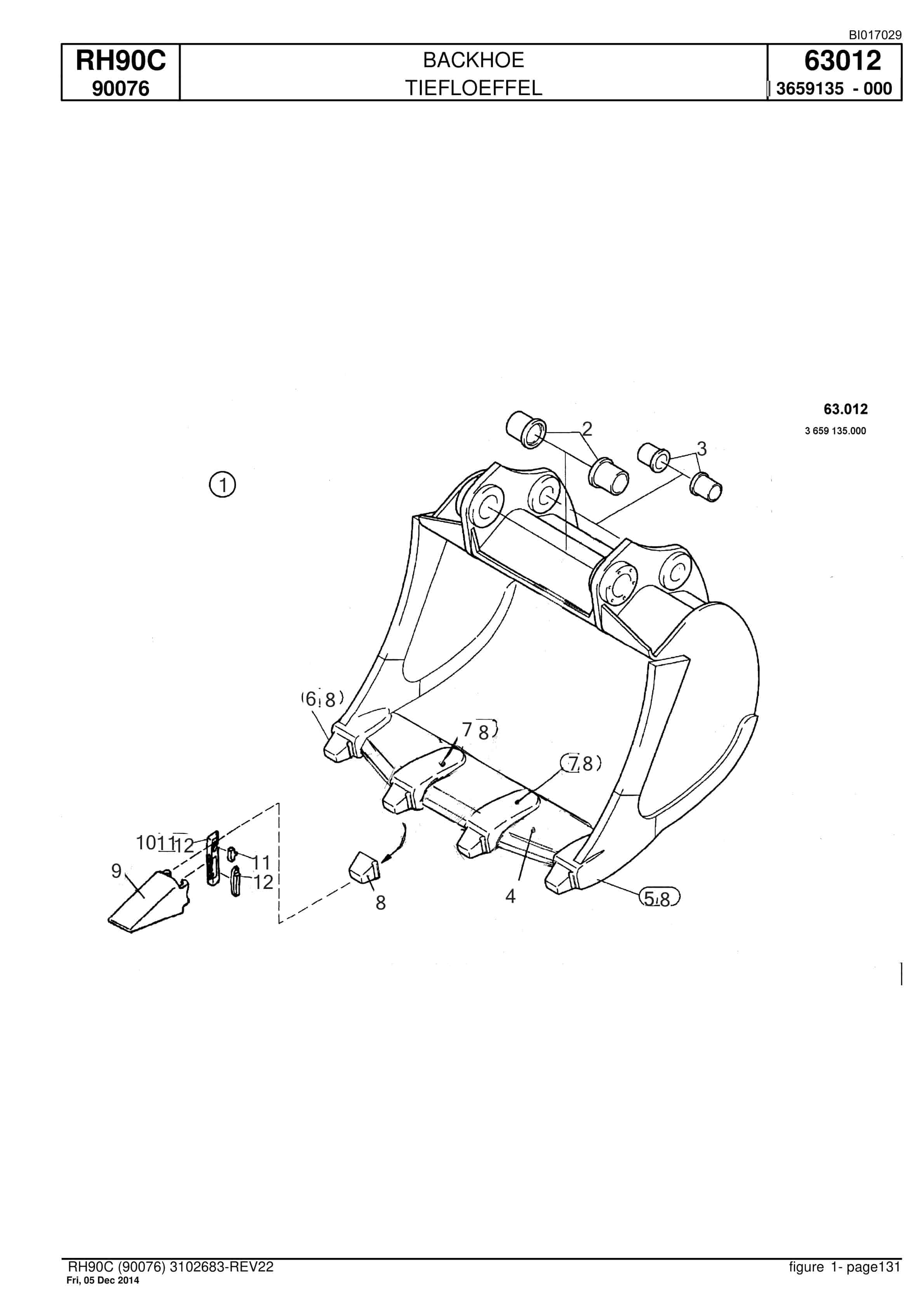 Caterpillar 6018 Hydraulic Shovel Spare Parts Manual BI017029-4