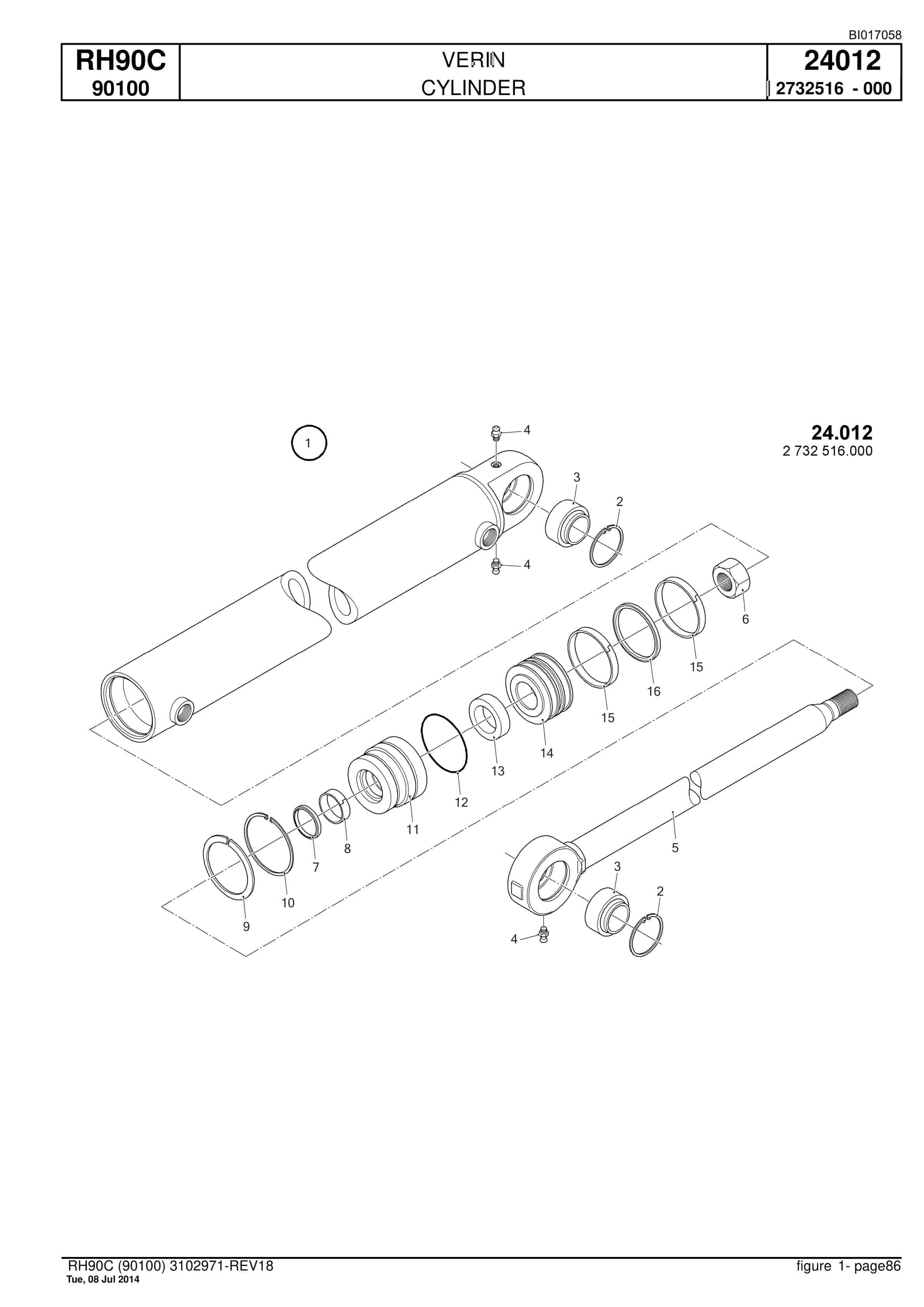 Caterpillar 6018 Hydraulic Shovel Spare Parts Manual BI017058-2