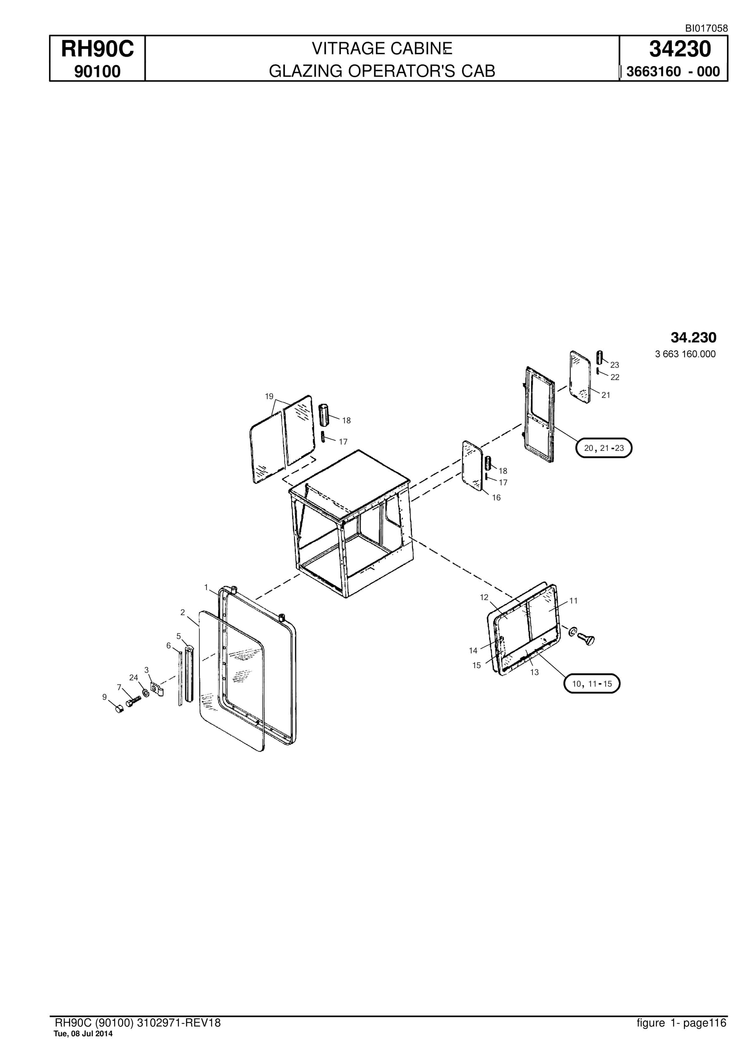 Caterpillar 6018 Hydraulic Shovel Spare Parts Manual BI017058-3