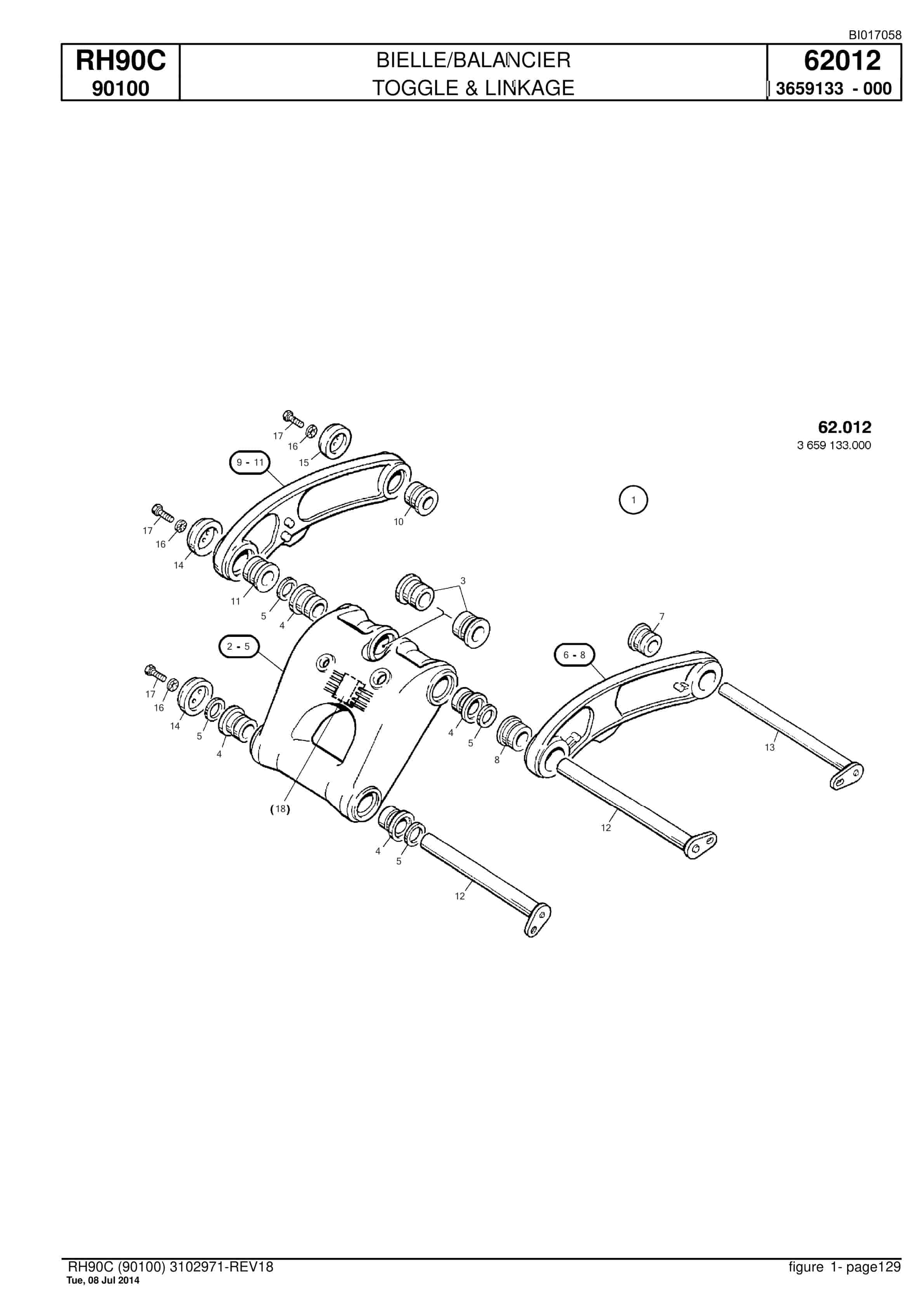Caterpillar 6018 Hydraulic Shovel Spare Parts Manual BI017058-4
