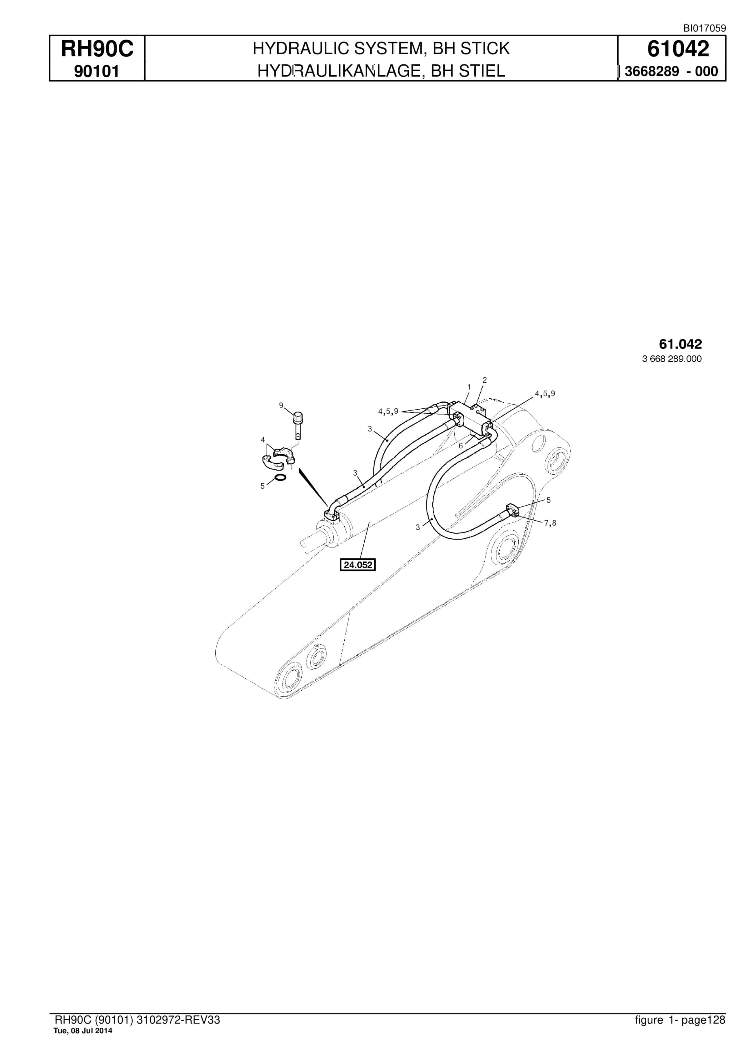 Caterpillar 6018 Hydraulic Shovel Spare Parts Manual BI017059-4