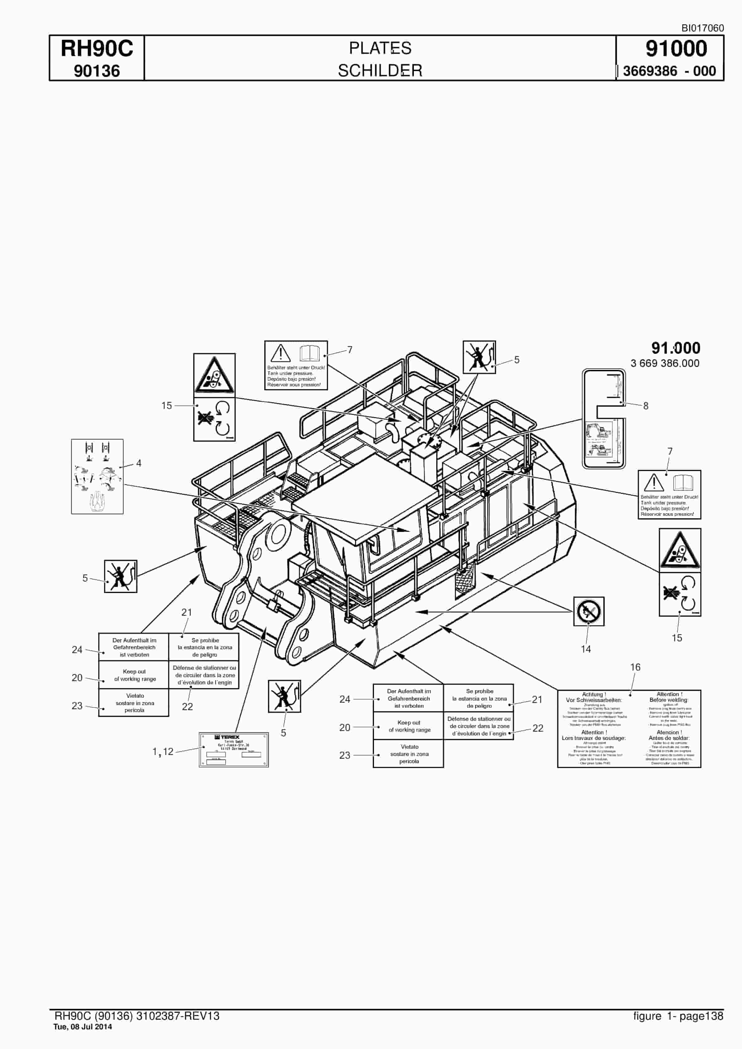 Caterpillar 6018 Hydraulic Shovel Spare Parts Manual BI017060-4