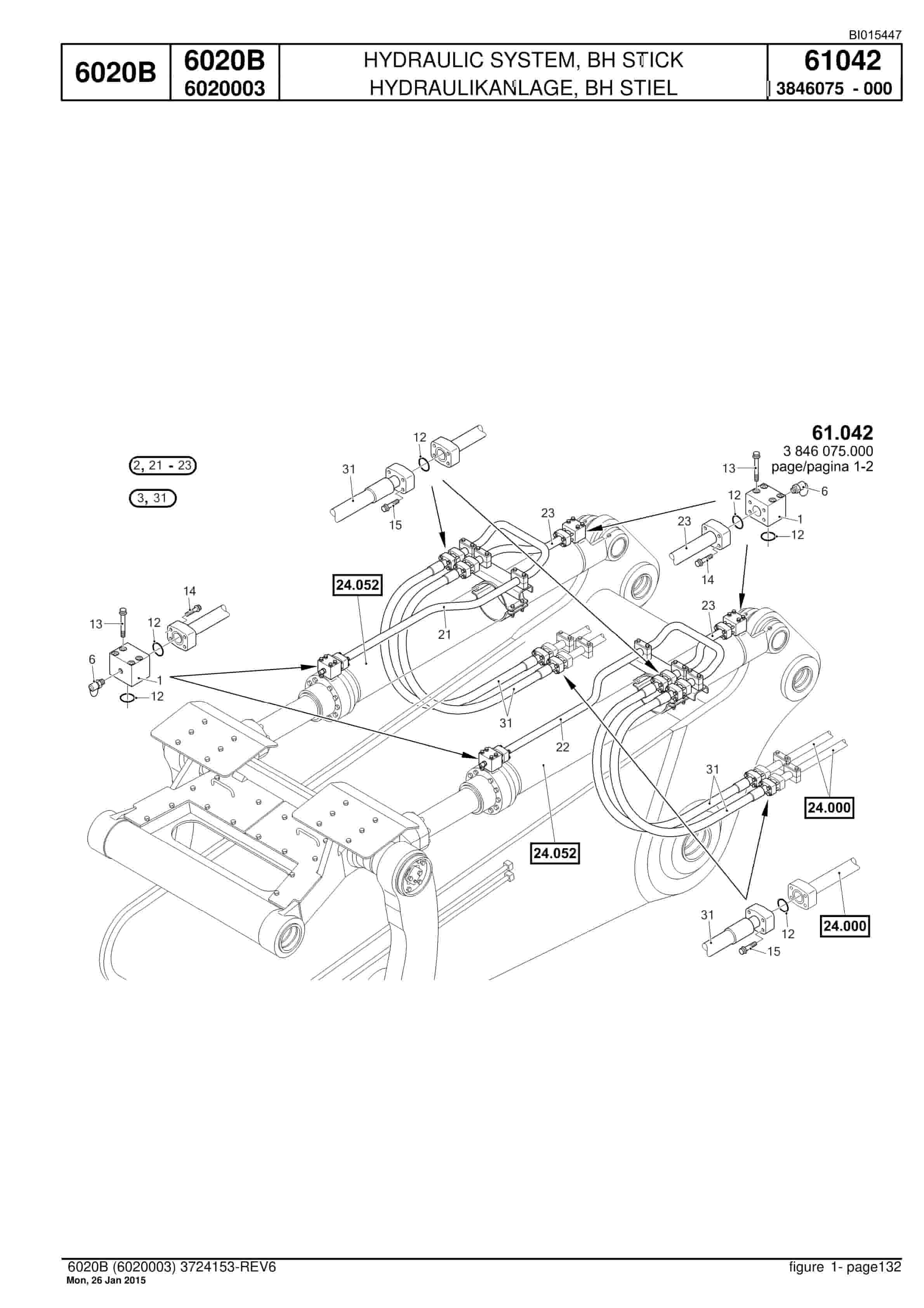 Caterpillar 6020B Hydraulic Shovel Spare Parts Manual BI015447-5