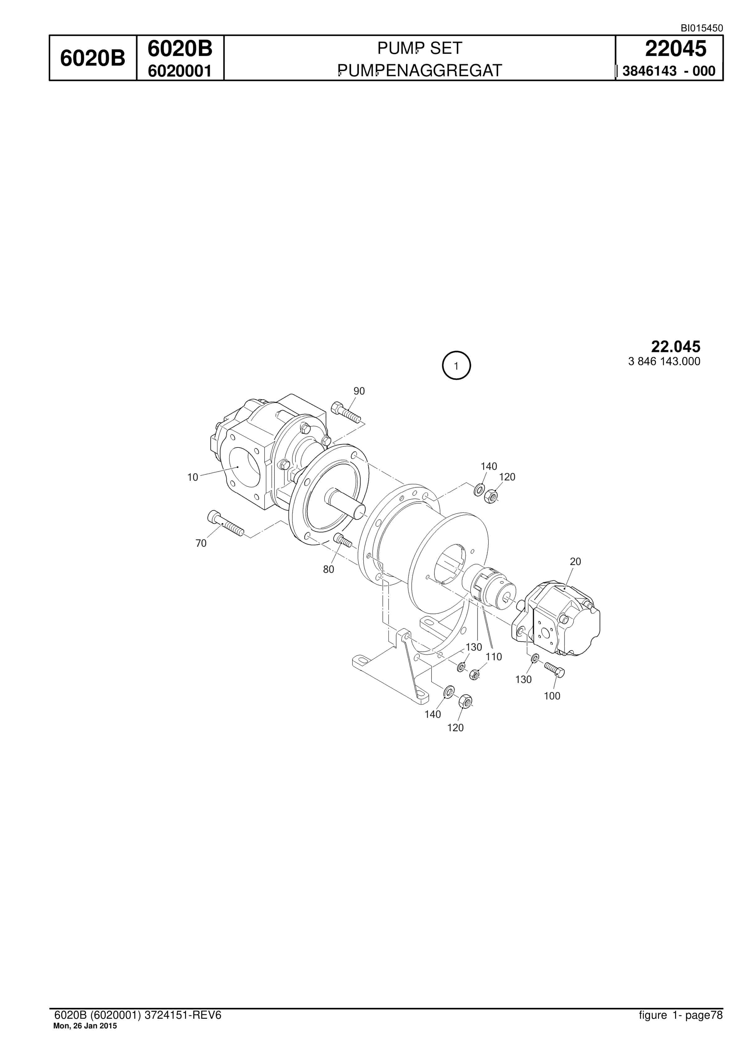 Caterpillar 6020B Hydraulic Shovel Spare Parts Manual BI015450-2