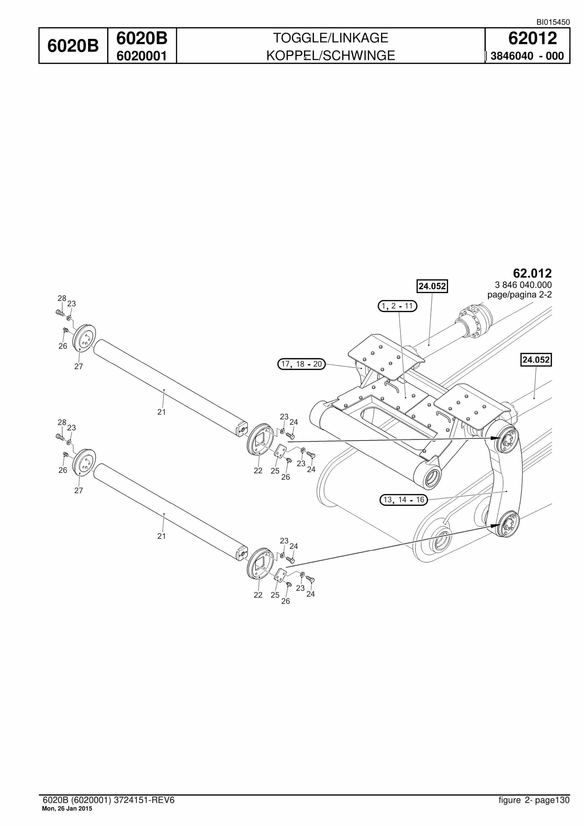 Caterpillar 6020B Hydraulic Shovel Spare Parts Manual BI015450-5
