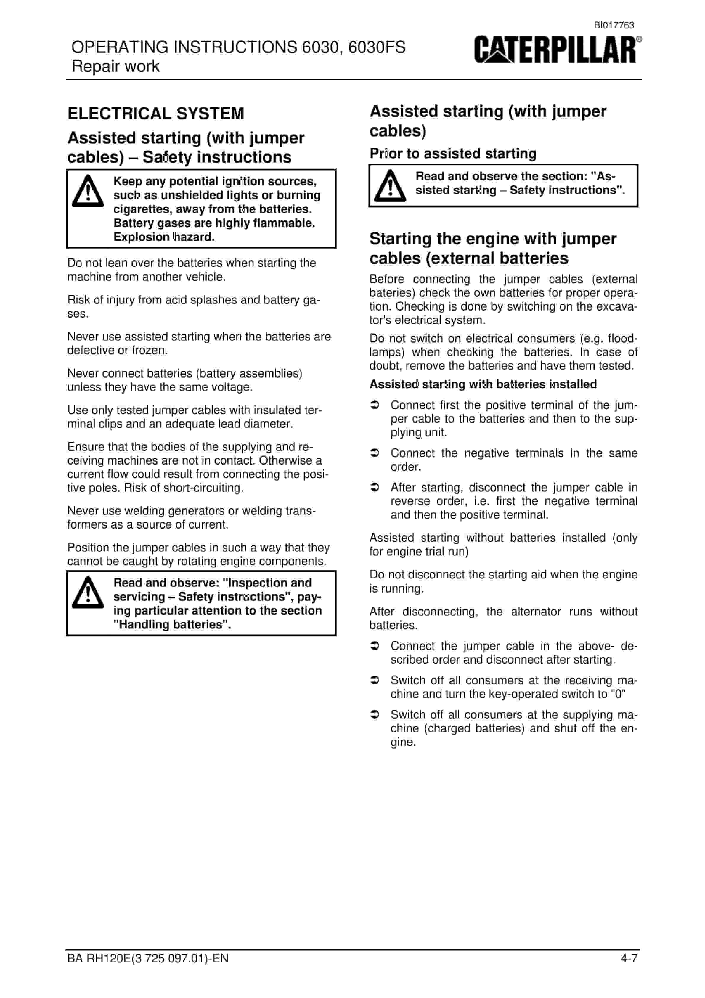 Caterpillar 6030, 6030FS Hydraulic Shovel Operation And Maintenance Manual BI017763 5 Caterpillar 6030, 6030FS Hydraulic Shovel Operation And Maintenance Manual BI017763 - Image 5