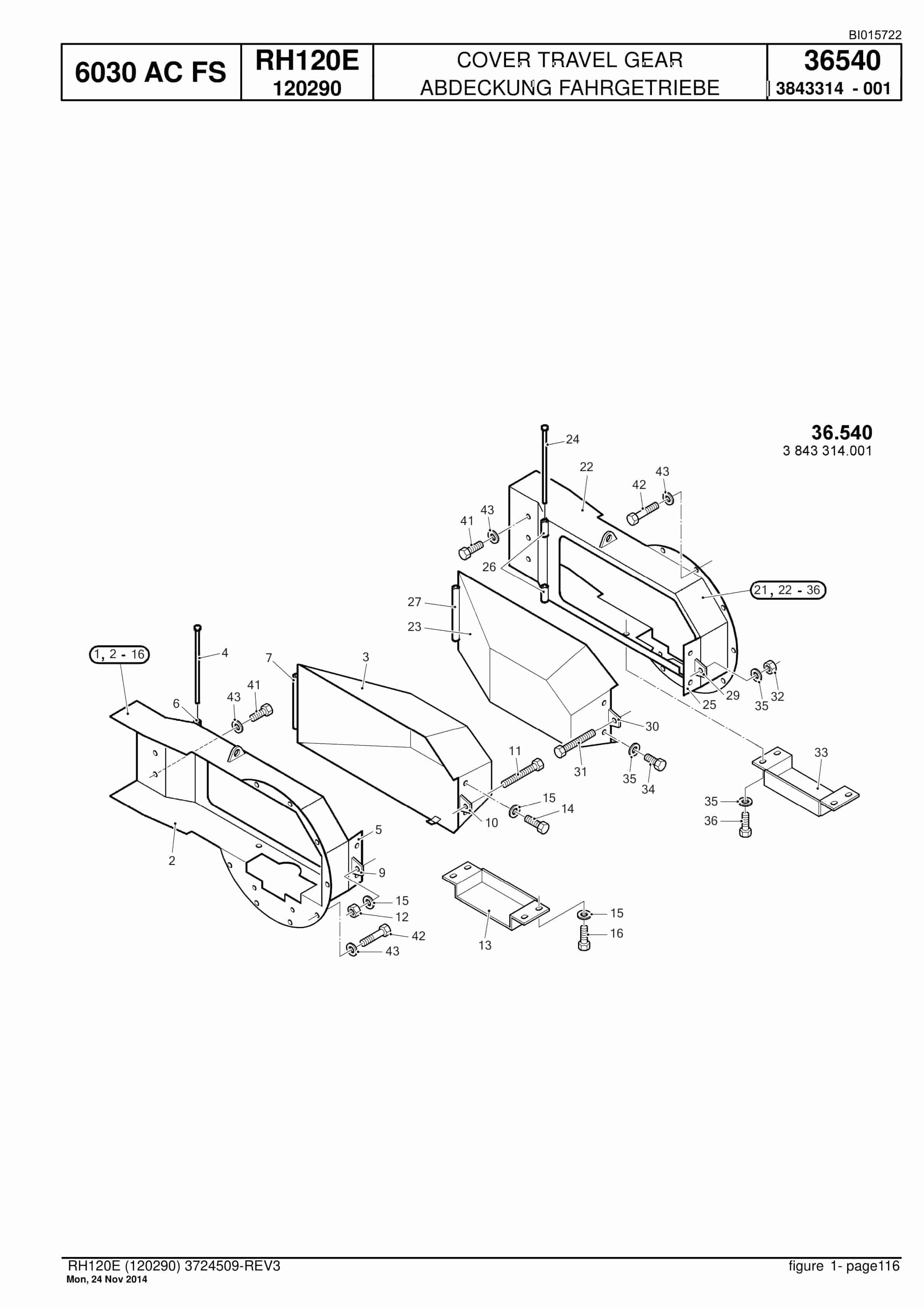 Caterpillar 6030 AC FS Hydraulic Shovel Spare Parts Manual BI015722-3