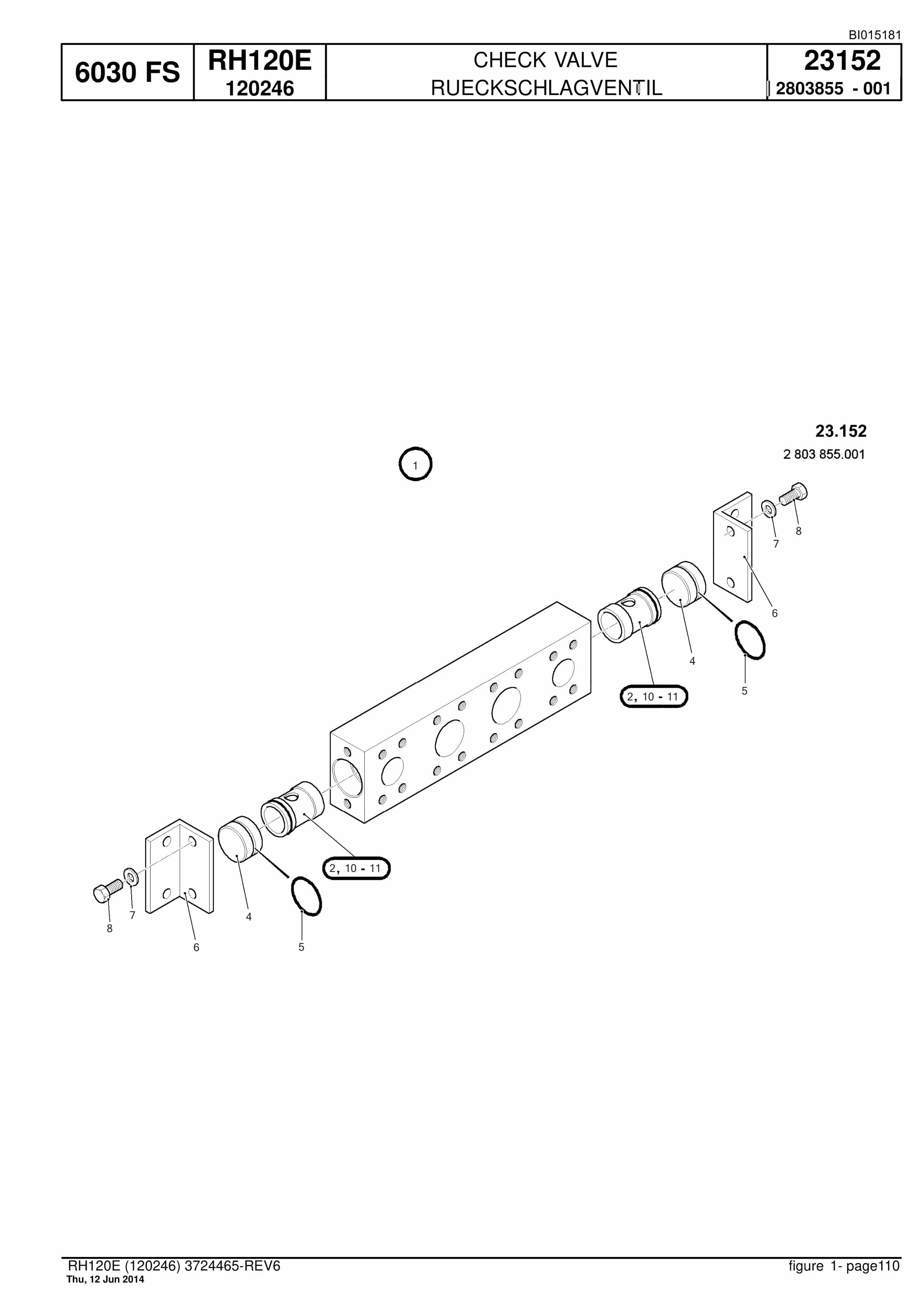 Caterpillar 6030 FS Hydraulic Shovel Spare Parts Manual BI015181-2
