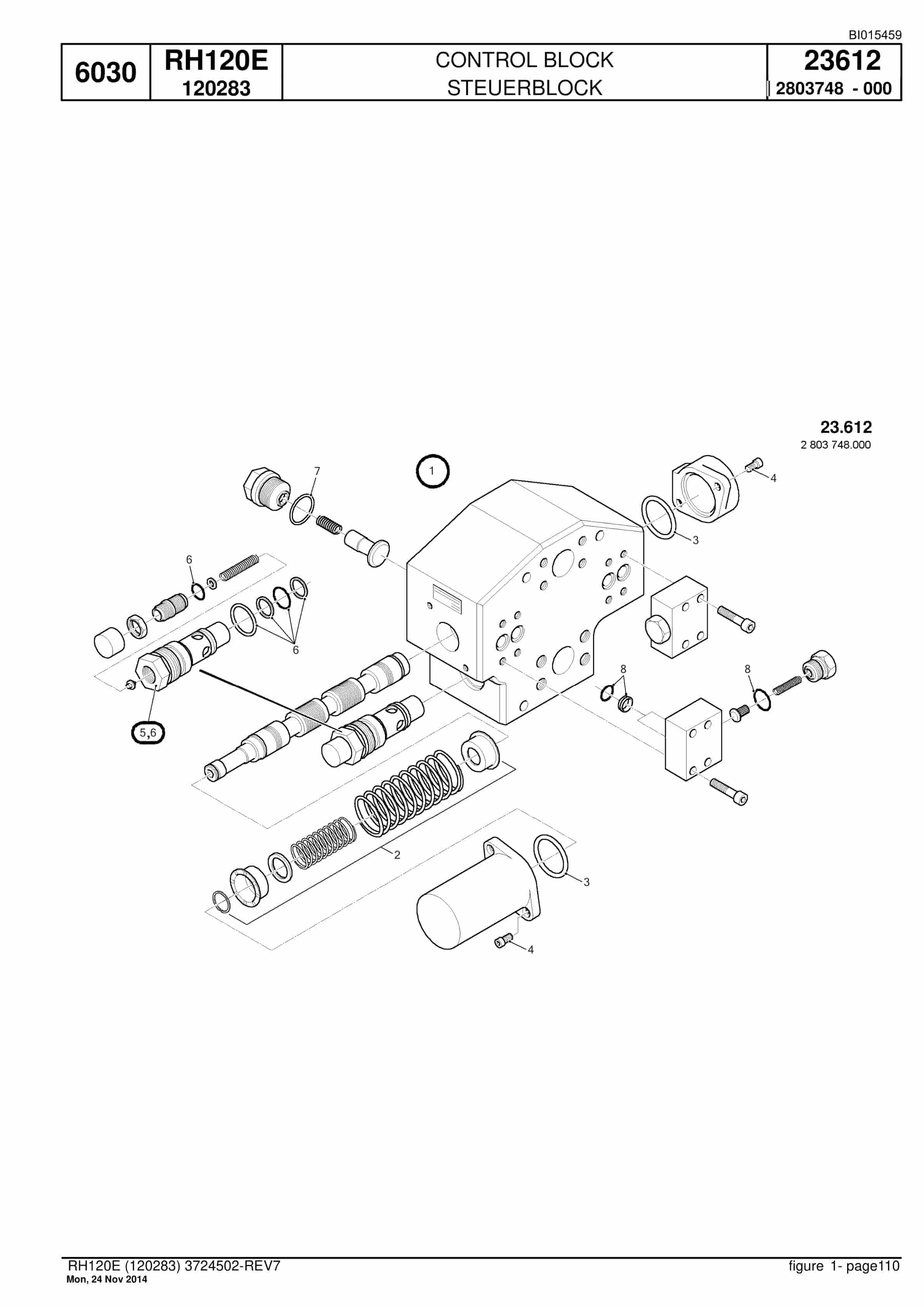 Caterpillar 6030 FS Hydraulic Shovel Spare Parts Manual BI015459-2
