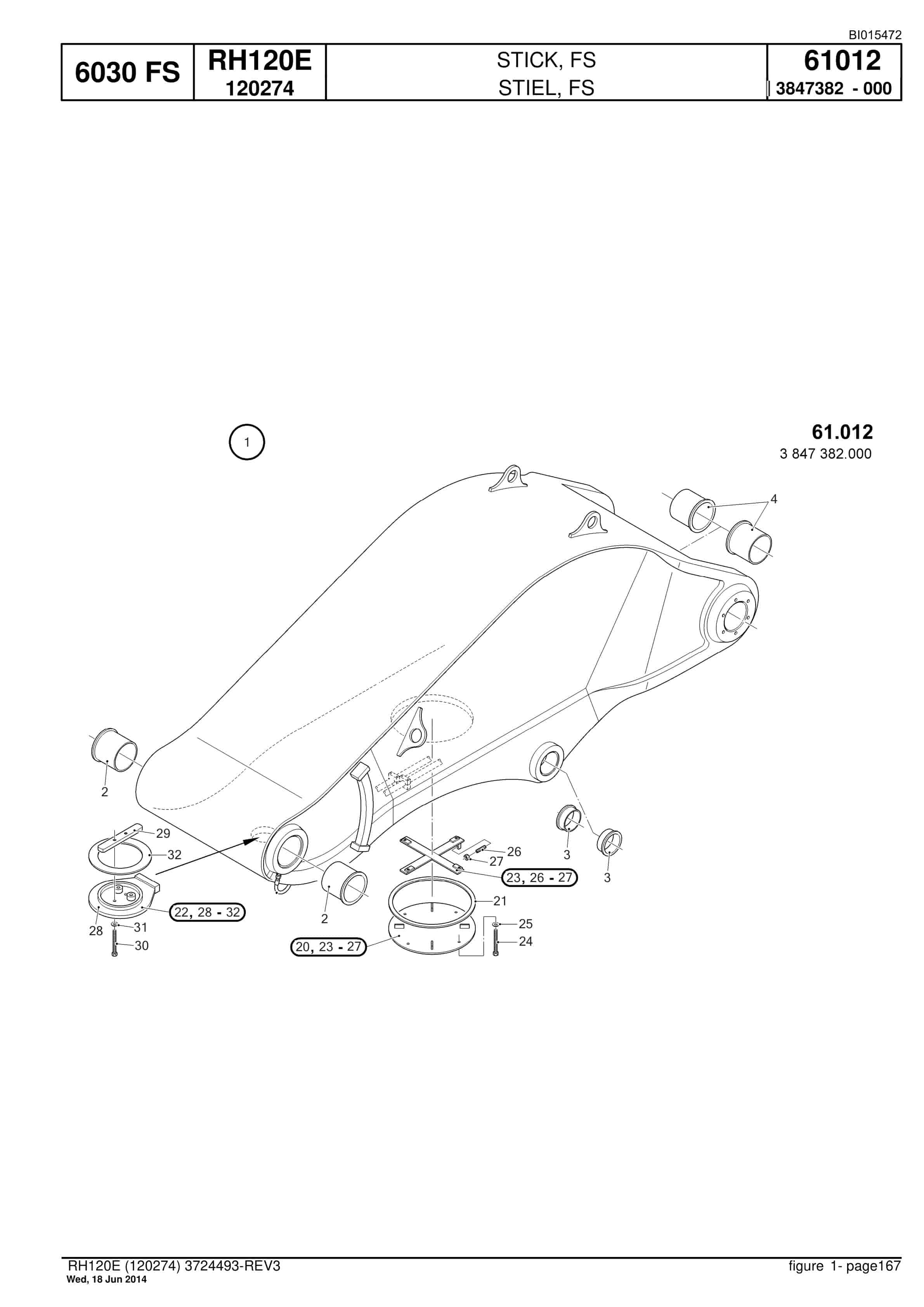 Caterpillar 6030 FS Hydraulic Shovel Spare Parts Manual BI015472-4