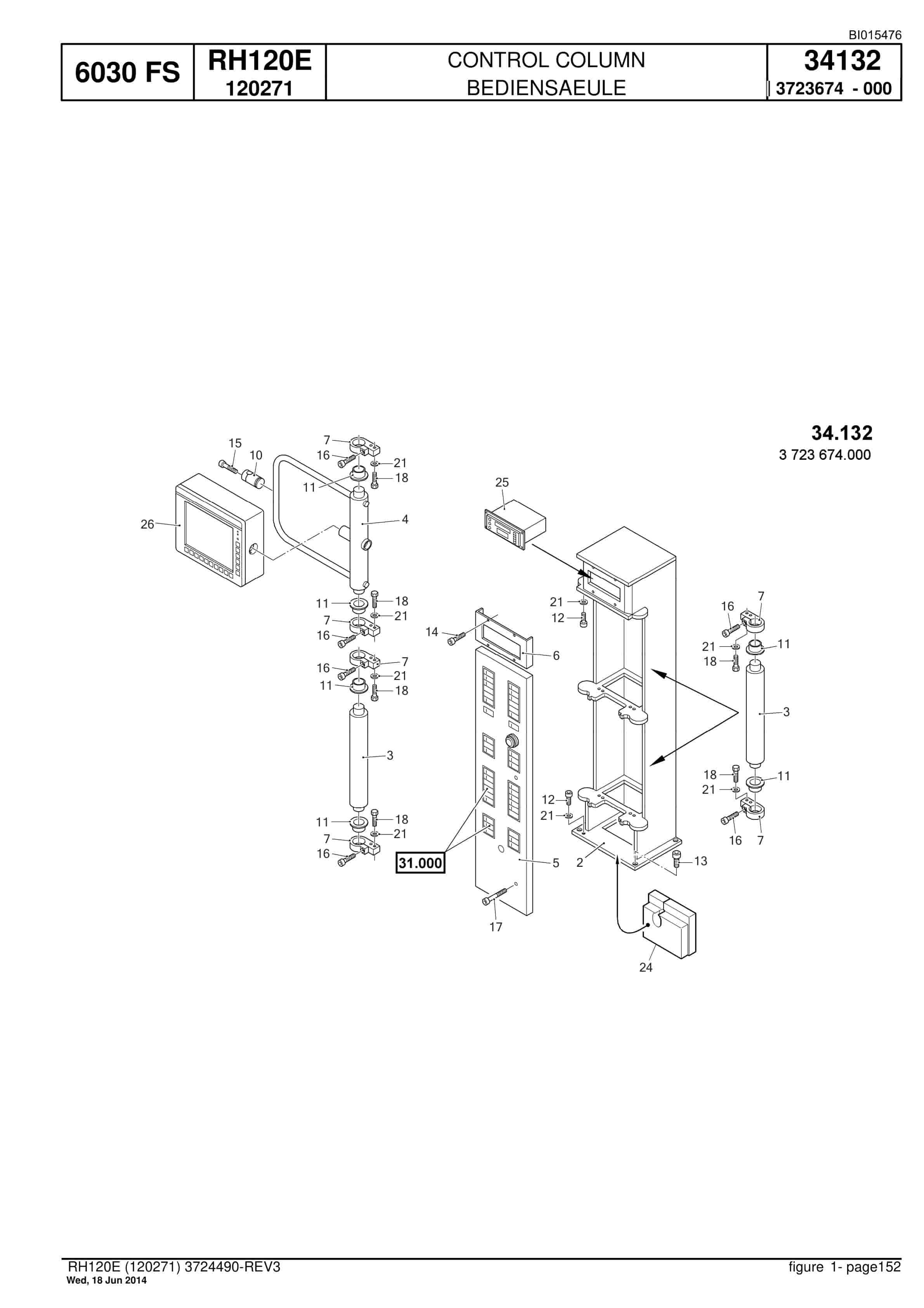 Caterpillar 6030 FS Hydraulic Shovel Spare Parts Manual BI015476-3