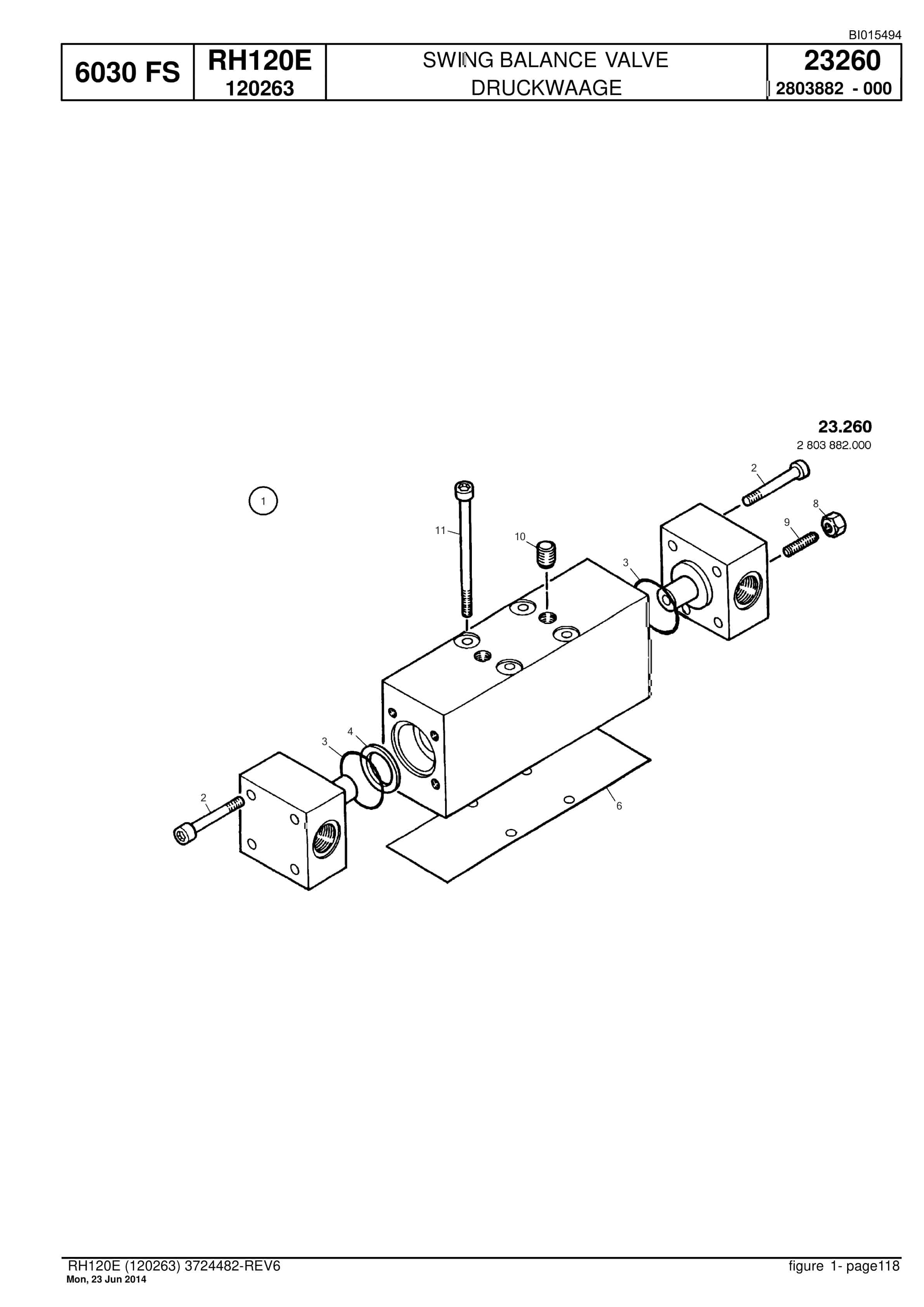 Caterpillar 6030 FS Hydraulic Shovel Spare Parts Manual BI015494-2