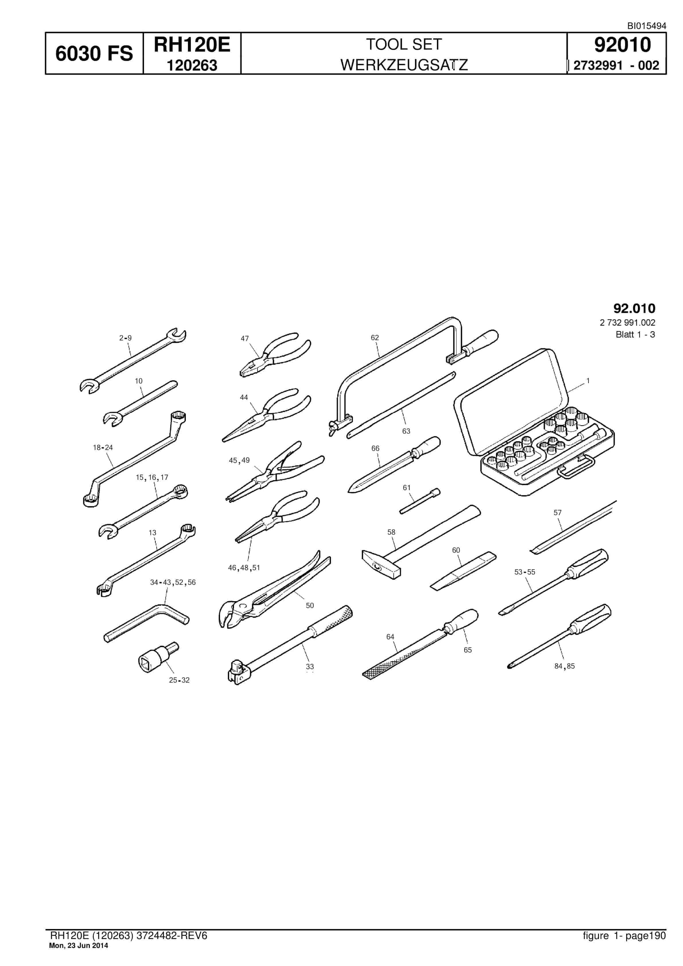 Caterpillar 6030 FS Hydraulic Shovel Spare Parts Manual BI015494-5